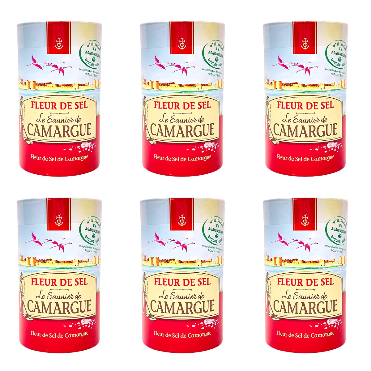 Le Saunier de Camargue Fleur de Sel 6 x 1000 Gramm