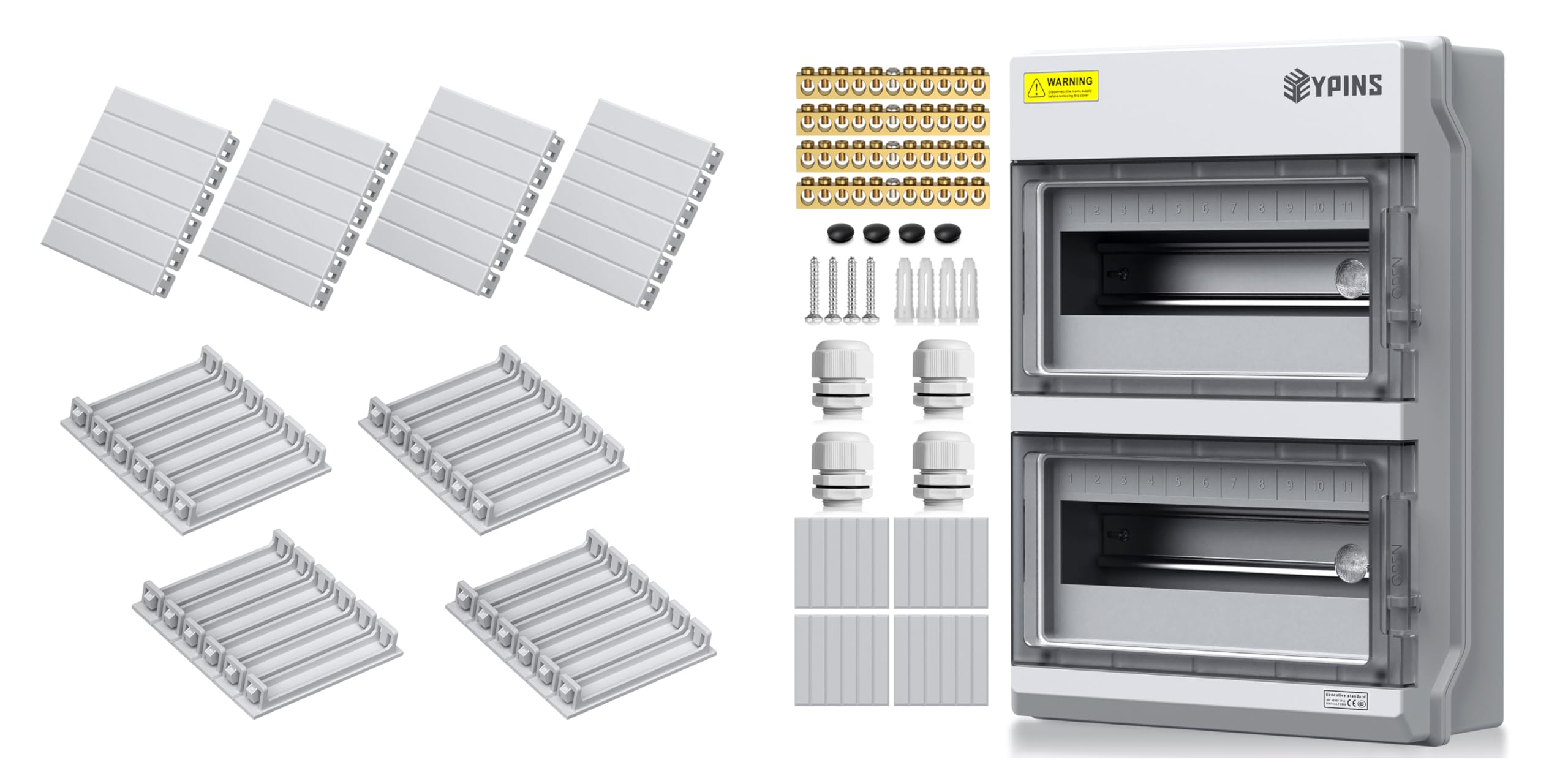 EYPINS Quadro Elettrico 24 Moduli e Coperchio