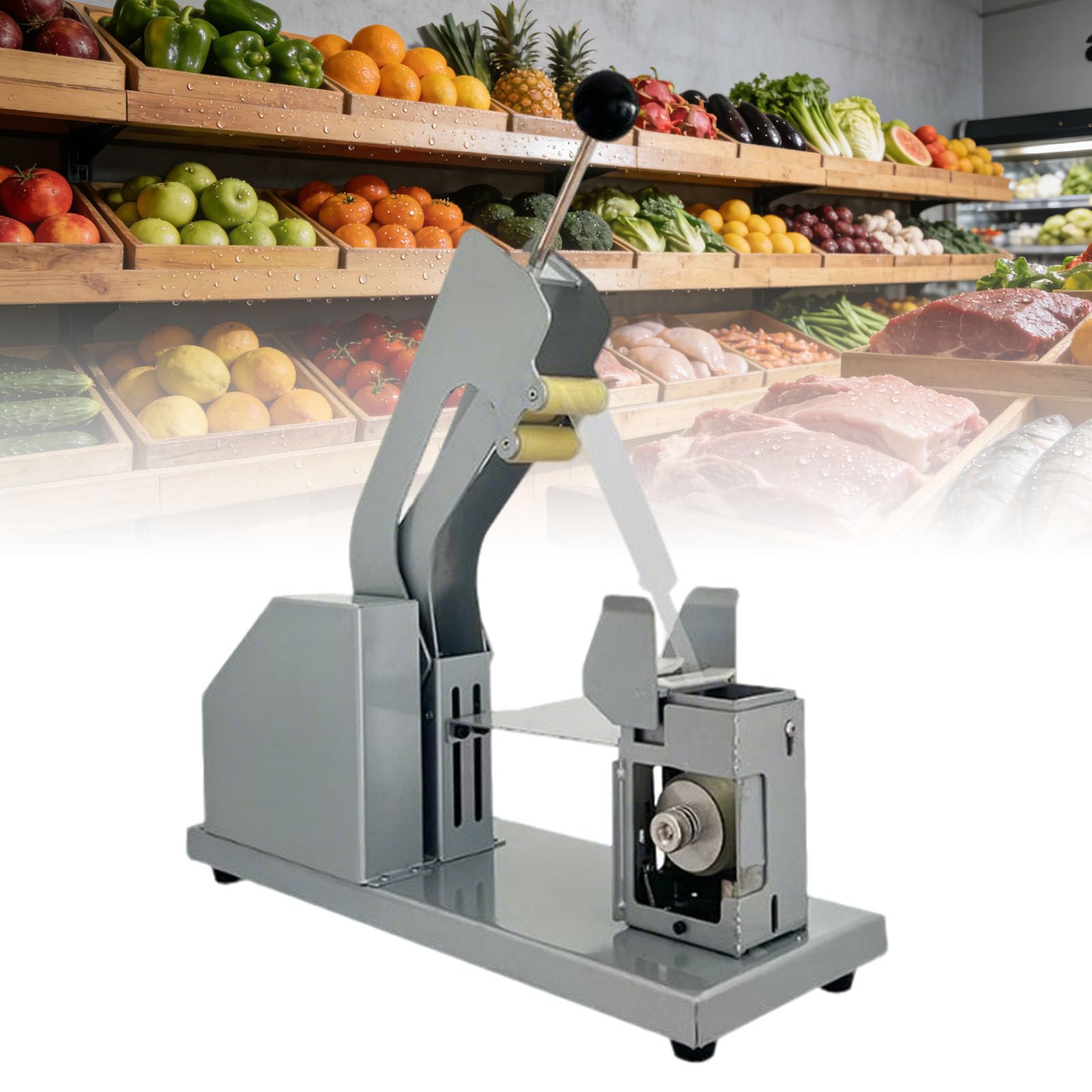 YXZYFPP Vegetable Strapping Machine, Semi-Automatic Bundler with Adjustable Height and Tightness Control for Supermarkets and Fresh Produce Stores