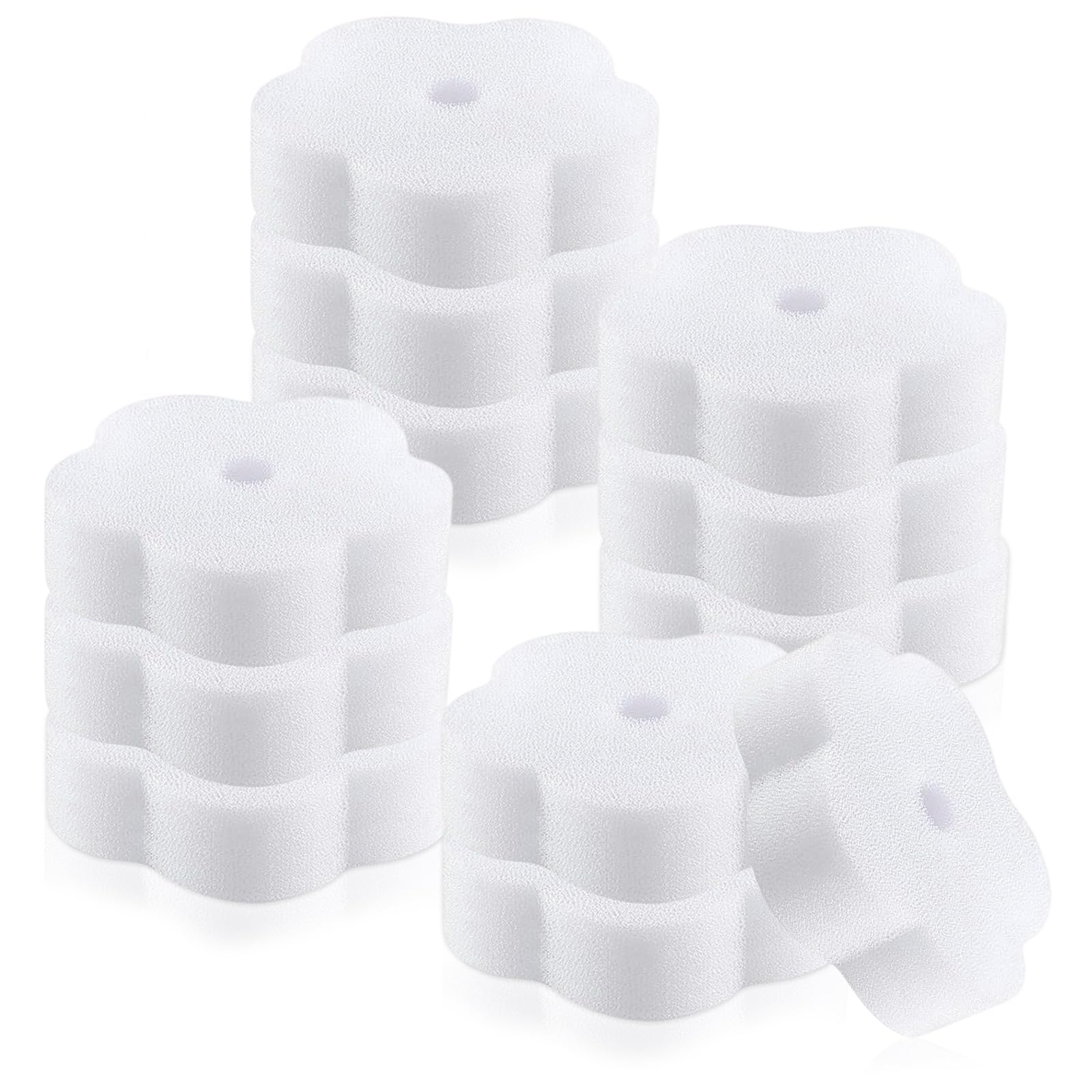 12 Stück Ölabsorbierender Schwamm Pool, Pool Schwamm Absorber, Blumenform Ölabsorbierender Schwamms, Es Absorbiert Fett Und Schmutz, Geeignet für Whirlpools, Schwimmbäder und Spas