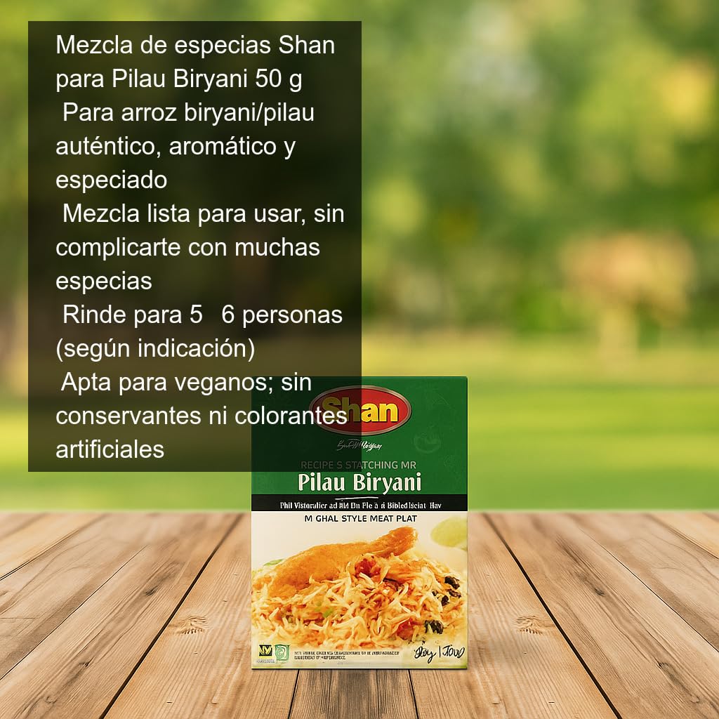 Mezcla de Especias para Pilau Biryani 50 g Pack 3 Bolsas para Arroz Basmati Cocina India