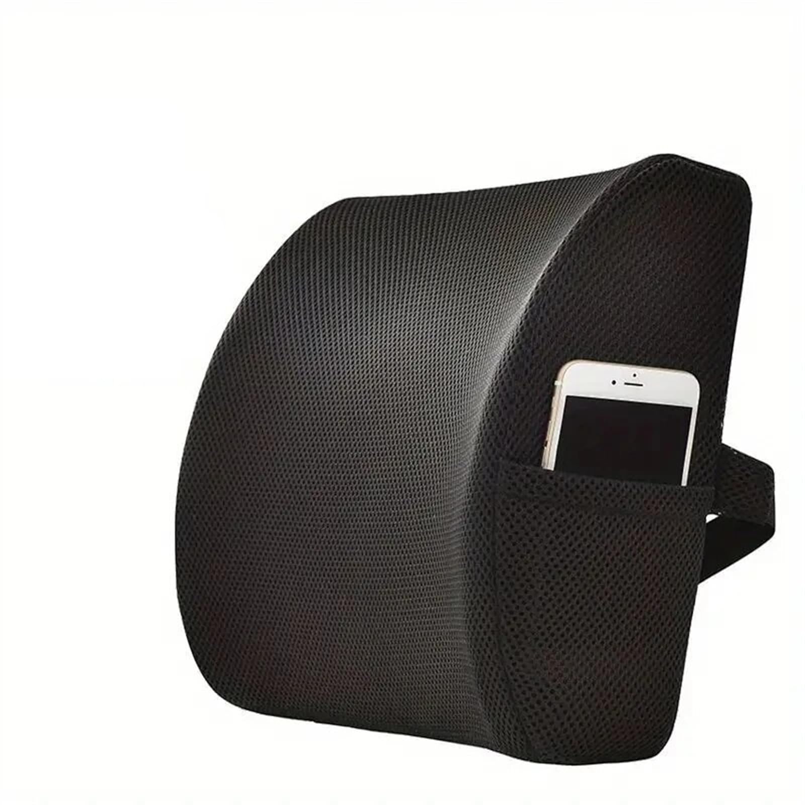 Cojín para coxis Cojin Antiescaras Cojín Lumbar de Esponja viscoelástica para Asiento de Oficina, cojín Lumbar de Rebote Lento para Coche, Alivia el Dolor Lumbar(Black)