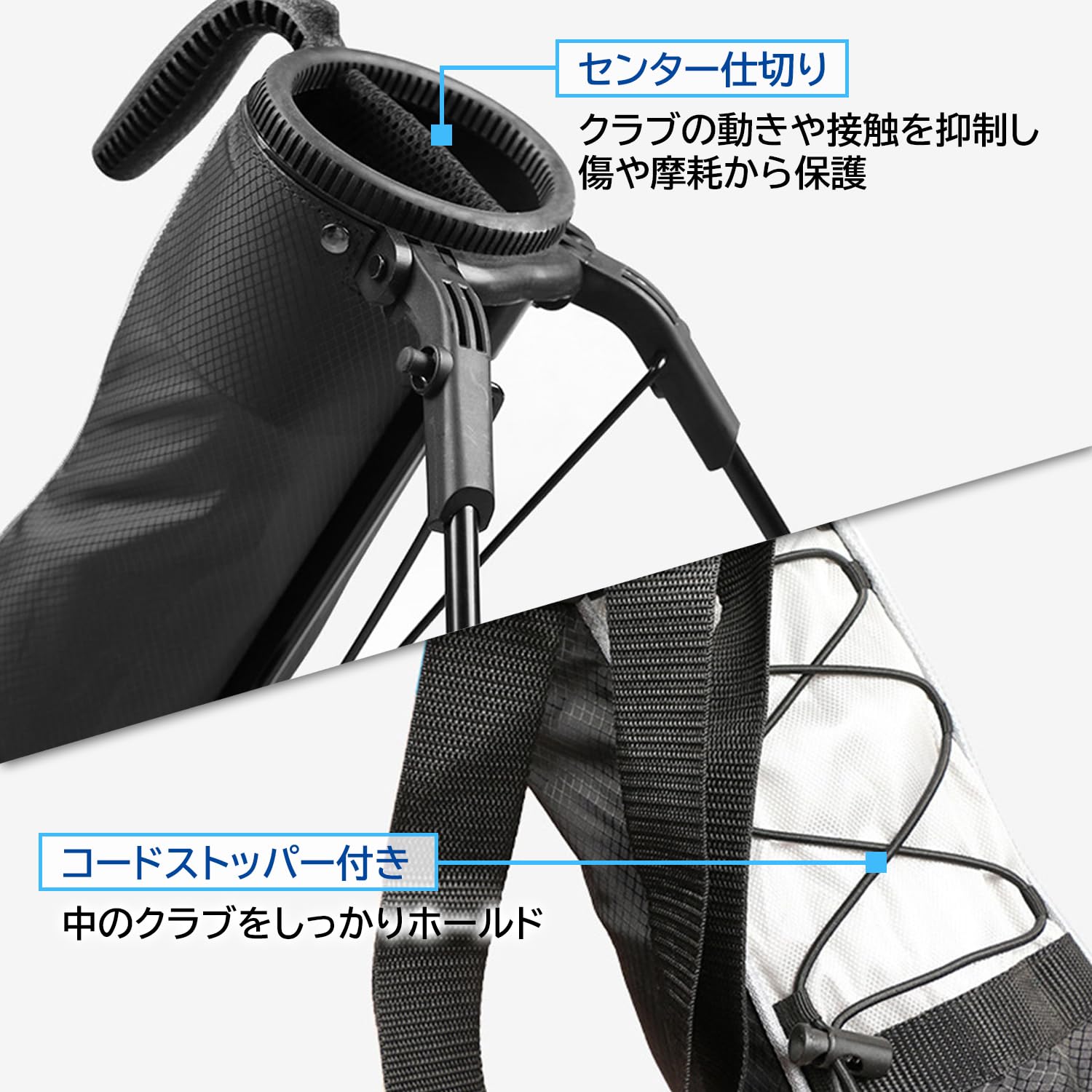 ラッセルノ セルフスタンド　クラブケース　サブバッグ Amazon | セルフスタンドクラブケース ゴルフバッグ 7本収納 軽量 撥水