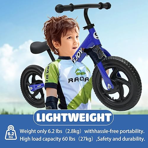Miniatura 3 de Sejoy Bicicleta de equilibrio para bebés de 1 año, bicicleta de equilibrio ajustable para niños de 10 a 36 meses, bicicleta de equilibrio para bebés