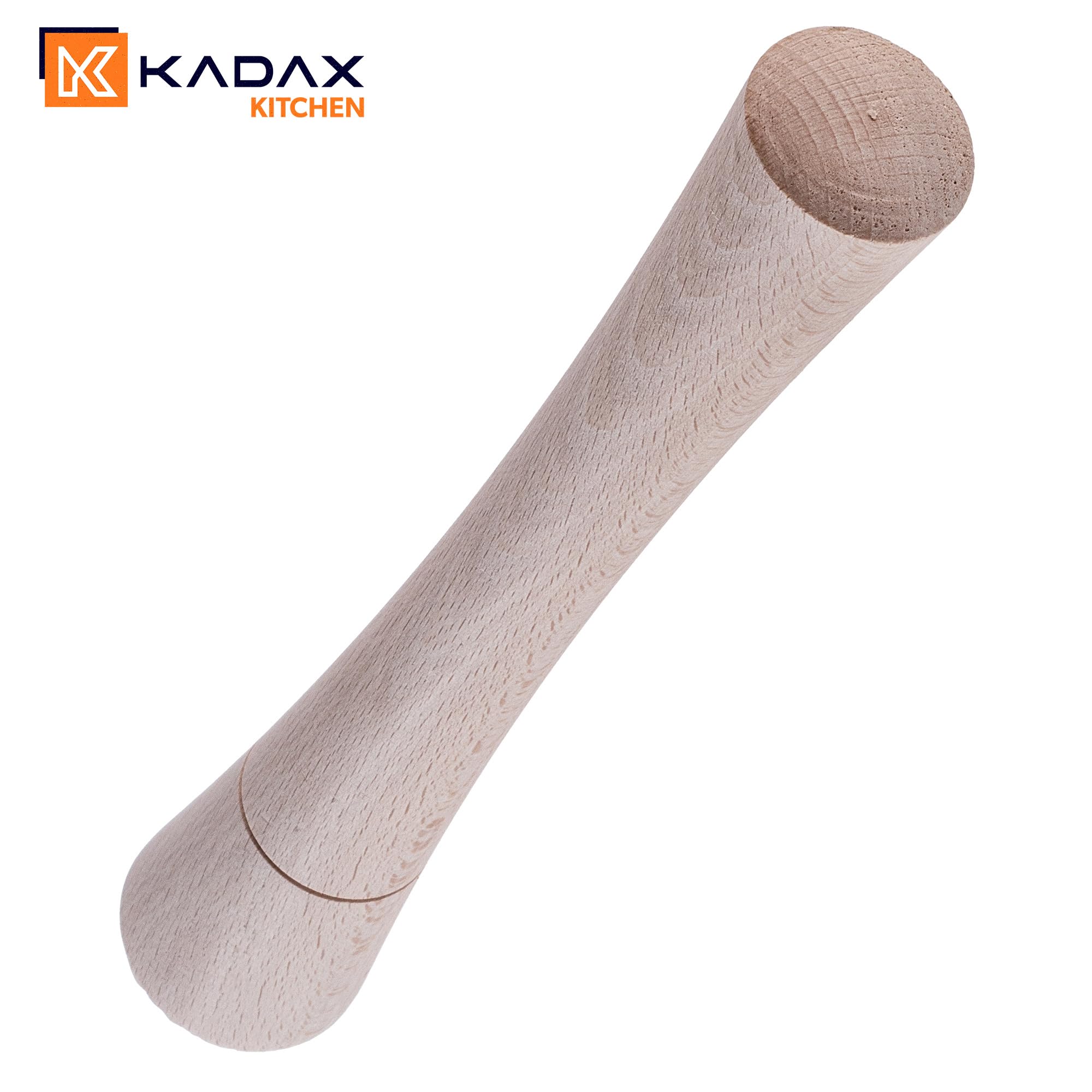 KADAX Machacador de hierbas de madera, 24 x 4 cm, para fermentar chucrut y kimchi, machacador de madera, machacador de chucrut, apisonador manual