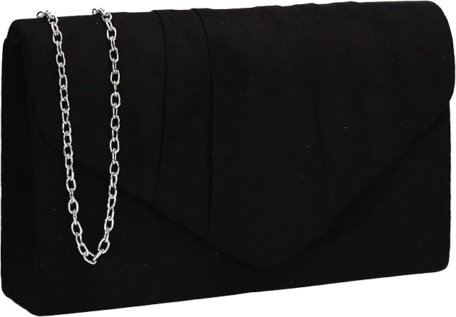 SwankySwans Women's Iggy Suede Velvet Envelope Party Prom Clutch Bag Clutch
