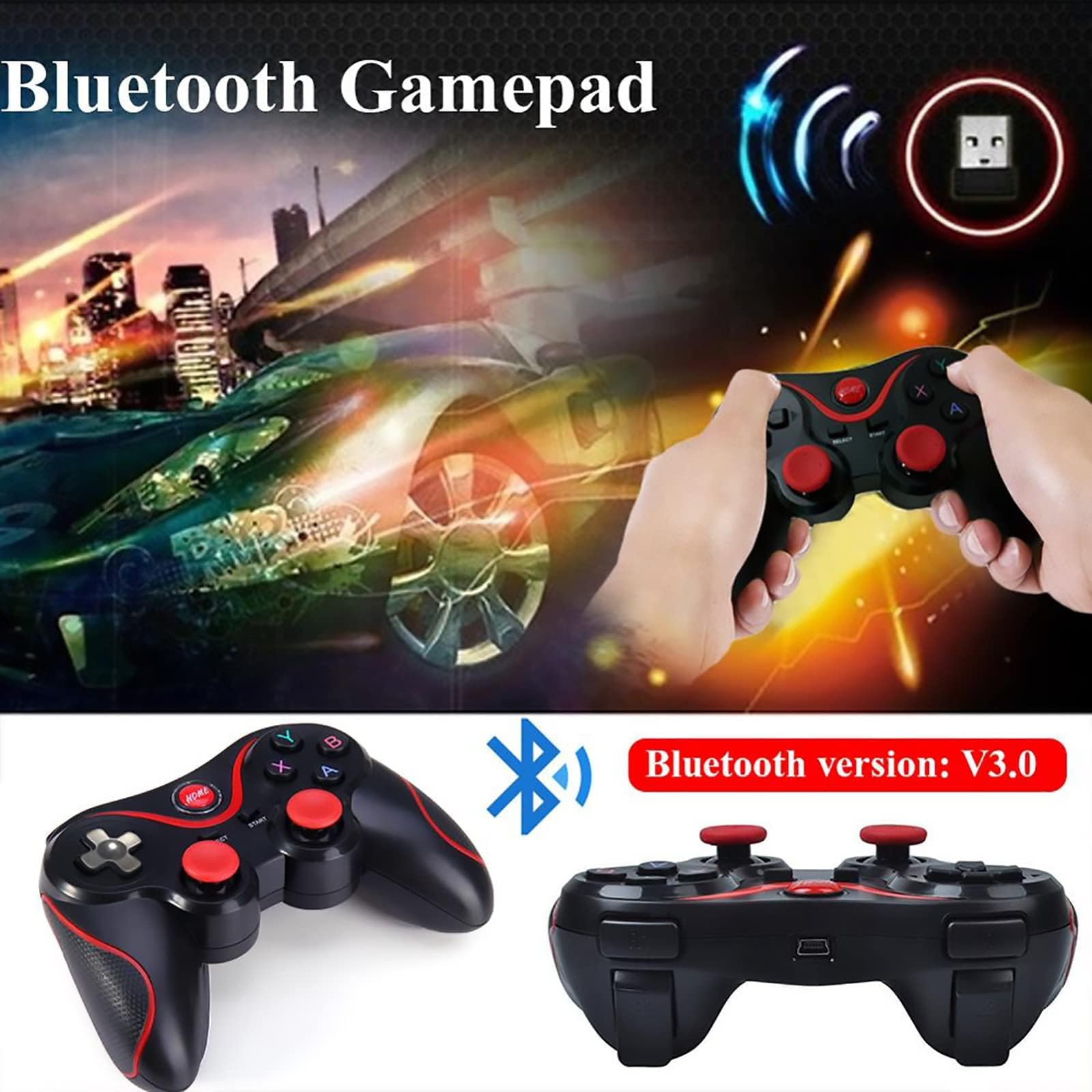 bluetoothゲームコントローラ Amazon.co.jp: X3ワイヤレスBluetoothゲームコントローラー、ハンドル