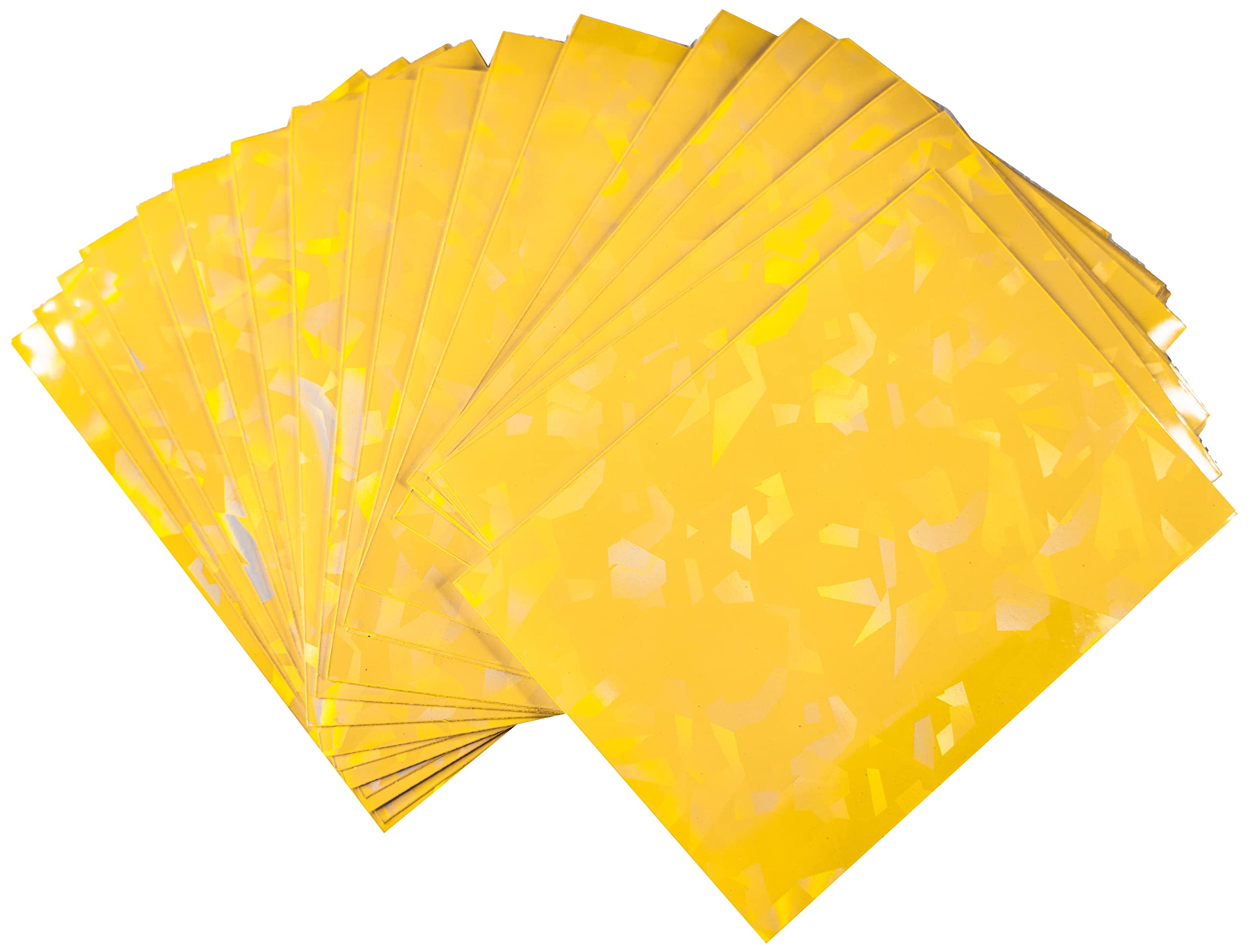 Amazon.com: Premium Preferred Protection 100 Yellow Holographic Card Sleeves  Perfect Fit Shiny Trading Card Standard Size Pokemon Sleeves
