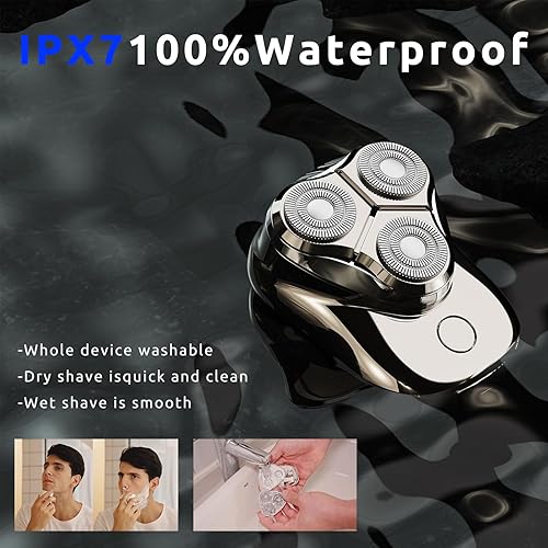 Miniatura 4 de Mini afeitadora eléctrica, maquinilla de afeitar eléctrica para hombres, cabezal de afeitado magnético flotante 3D, maquinilla de afeitar portátil