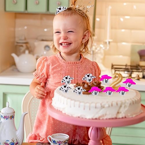 Miniatura 2 de 20 piezas de decoración de pastel de fiesta de discoteca de vaquera, decoraciones de fiesta de discoteca de los años 70 para suministros de fiesta