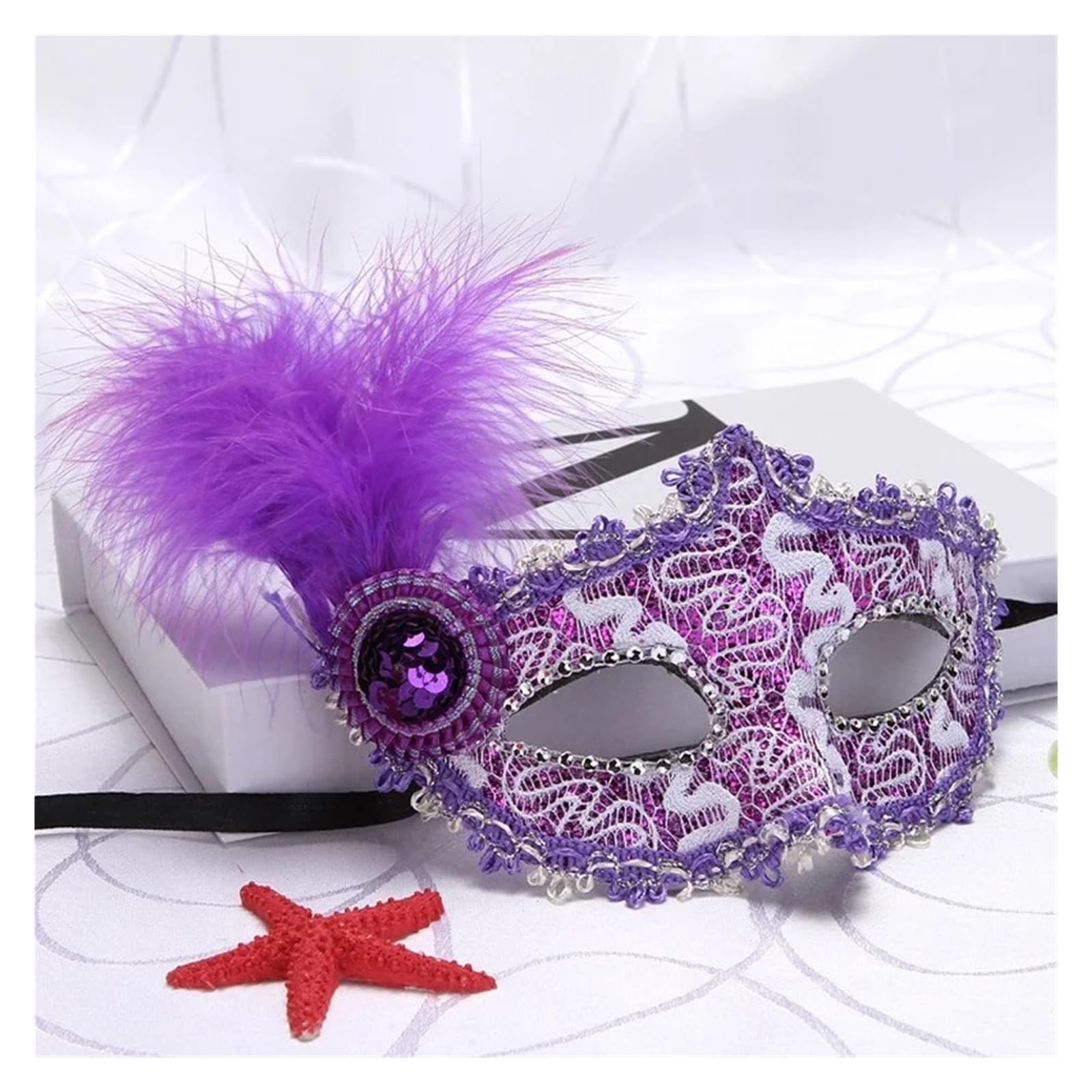 MáScaras Para Fiesta De Baile 10 Uds máscara de plumas Halloween carnaval fiesta de Navidad disfraz máscara de mascarada