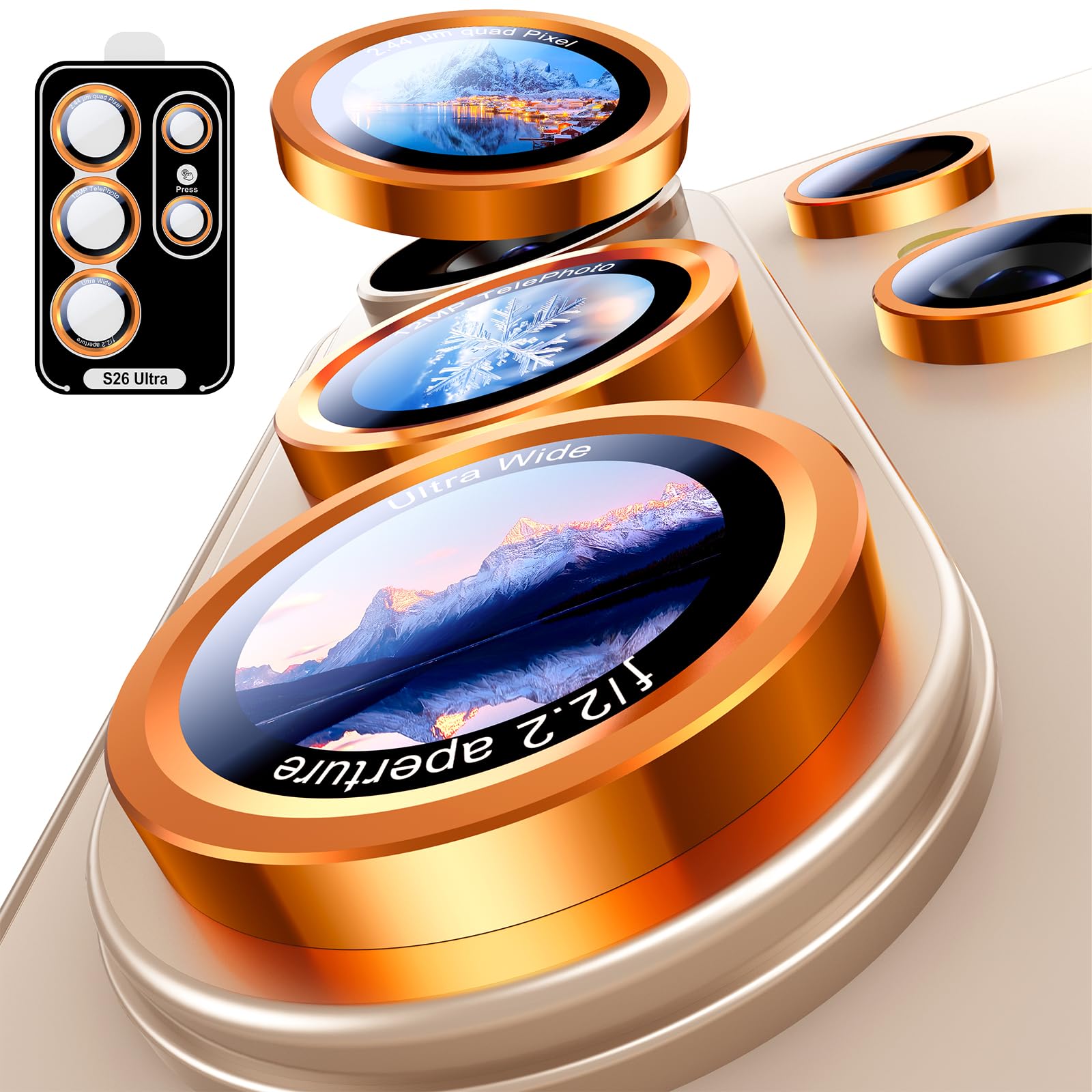 Uyiton for Samsung Galaxy S26 Ultra Camera Lens Protector, Unique Design
