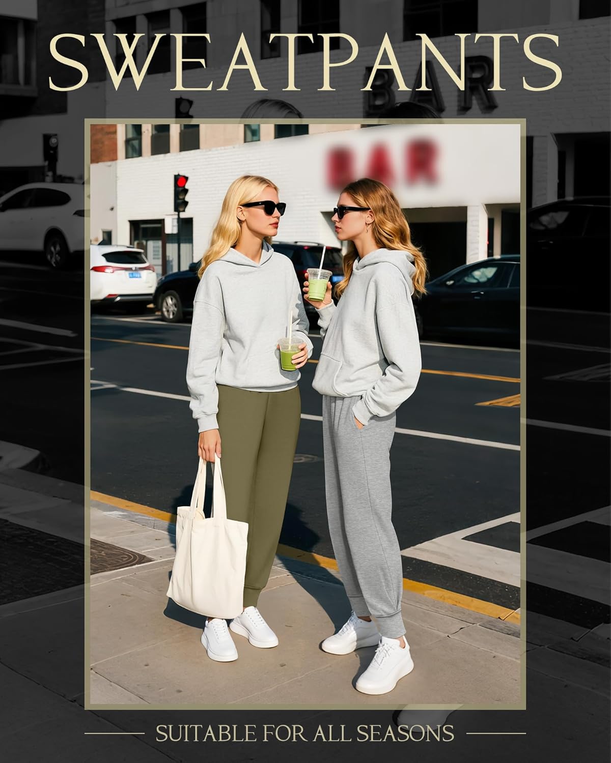 3 Pack Women's Sweatpants Jogger High Waisted Drawstring Athletic Running Yoga Workout Pants with Pockets - Image 3