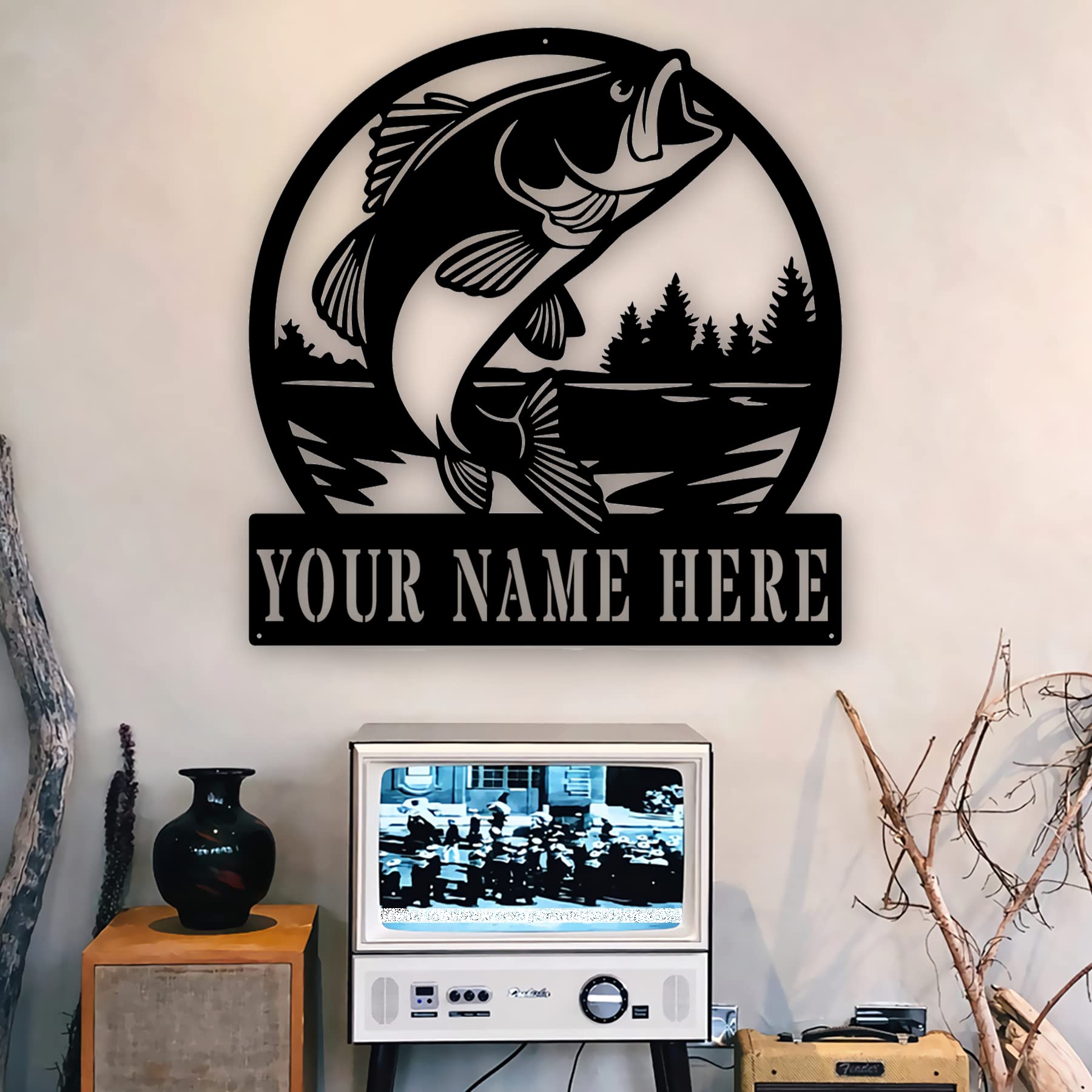 Custom Signs For Outdoors Personalized Walleye Fish Metal Sign Custom ...