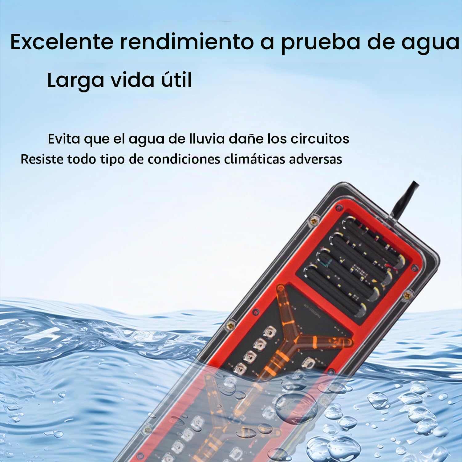 2X Luces Remolque Traseras Led,Luces Traseras Universales De 12/24 v CC,Cinco Funciones,Resistentes Al Agua,Aptas para Furgonetas,Camiones,Turismos,Autocaravanas,Etc.