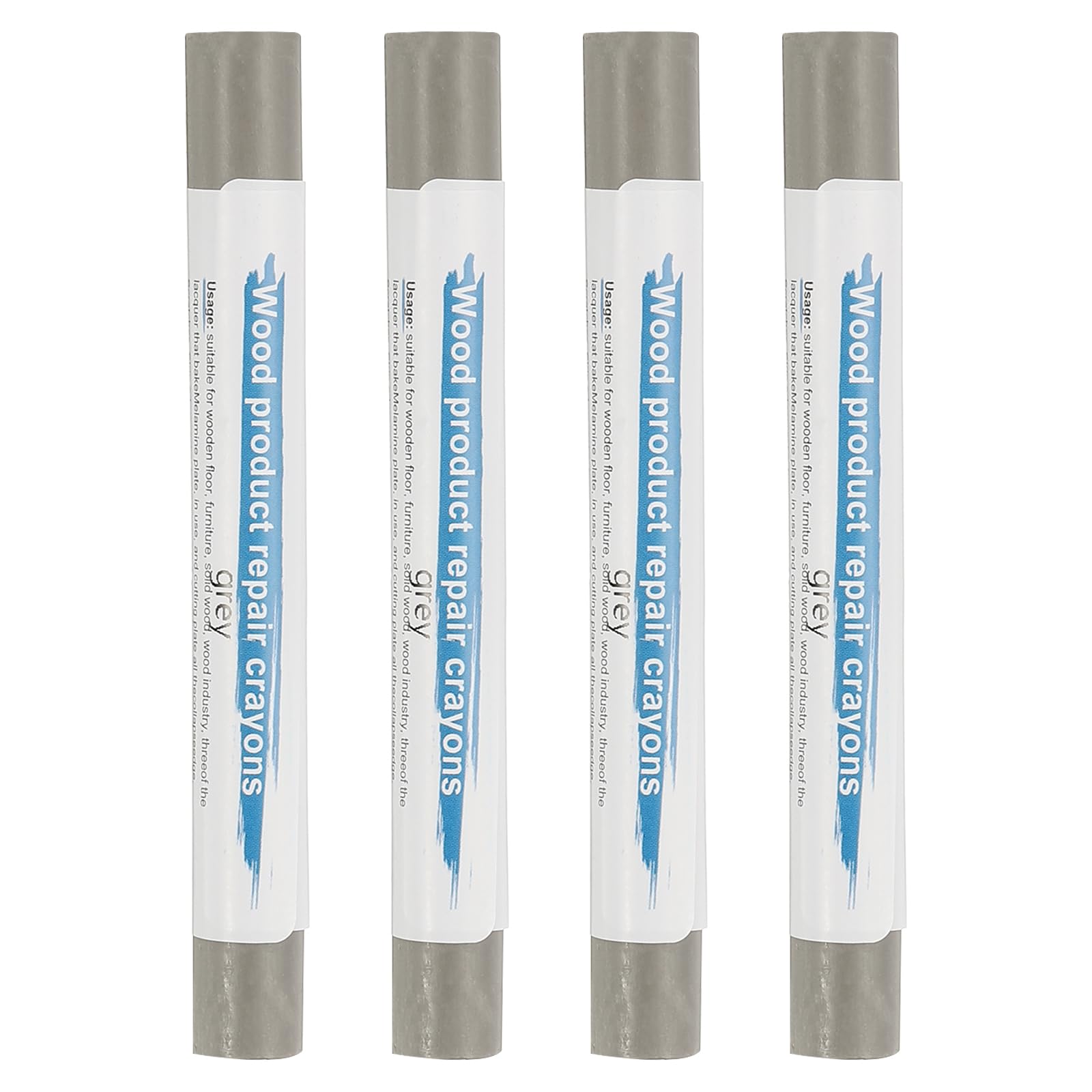 PATIKIL Furniture Repair Crayons, 4 Pcs Wax Wood Filler Sticks Wood Wax Crayons for Scratches Wood Floor Holes Tables Gray