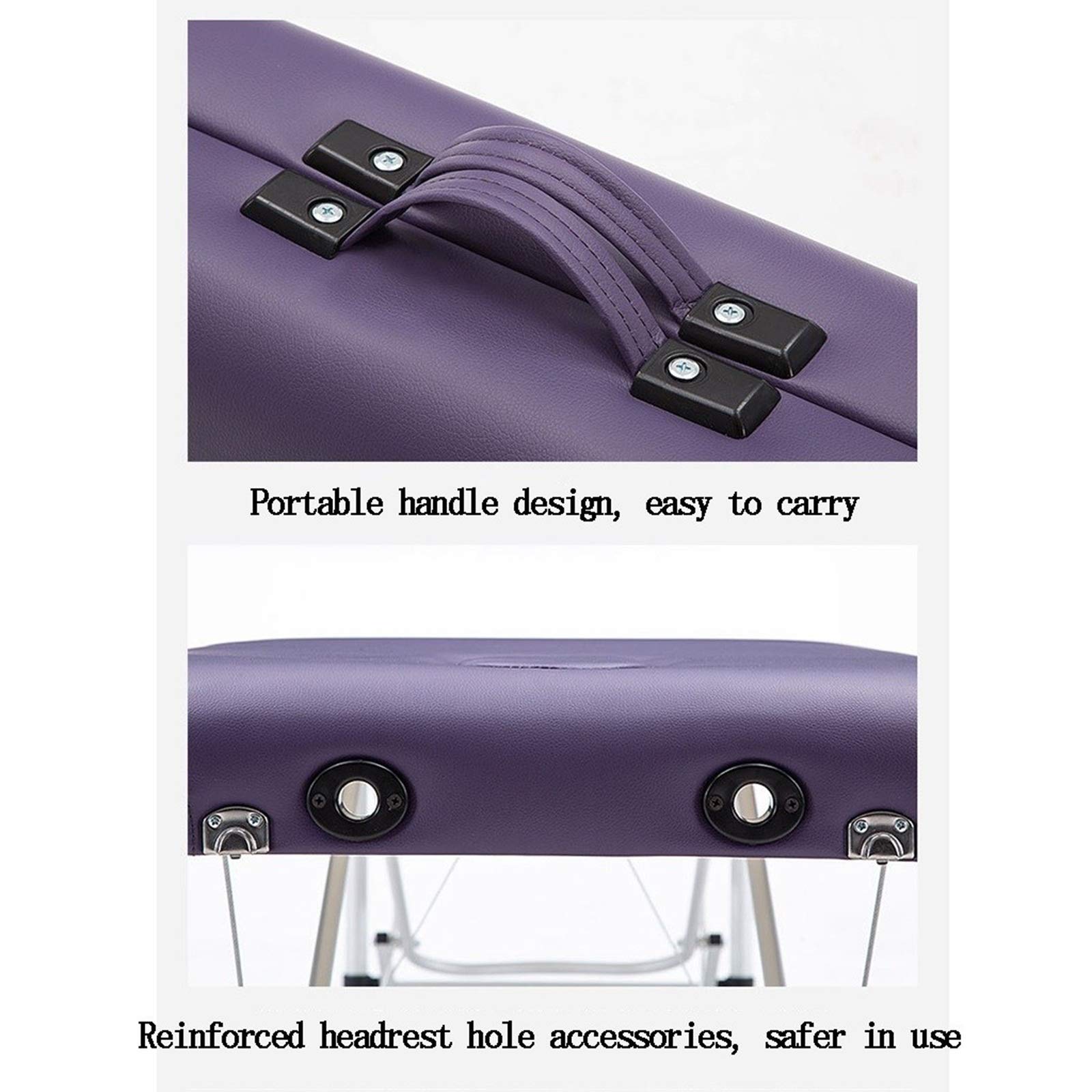 Lettino da Massaggio Portatile in Alluminio per estetica e Terapia Fisica, Pieghevole e Regolabile per Uso Domestico(Style 2-60cm