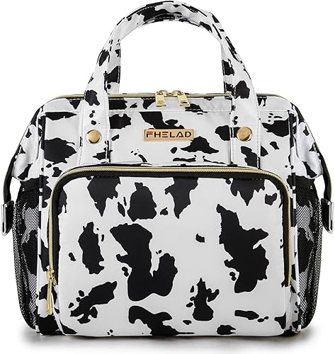 Pequeña bolsa de pañales,Bolsa de pañales para niños pequeños,Mini Tote para ir de compras y caminar,Mochila compacta para viajes, Vaca1, Classic