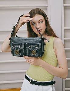 BILLIE VEROMCA Underarm Bag for Women, Retro Style Bag with