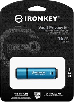 Kingston IronKey Vault Privacy 50 16GB Encrypted USB