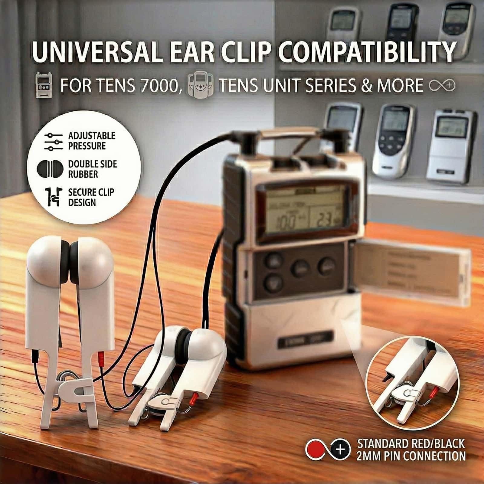 Ear Clips Electrodes Compatible for TENS 7000 & Stardard Tens Units — Amazon image 3