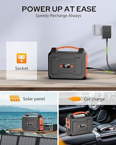 Miniatura 2 de Apowking Banco portátil de la estación de energía 100W con los paneles solares portátiles de 60W para acampar Van RV viaje