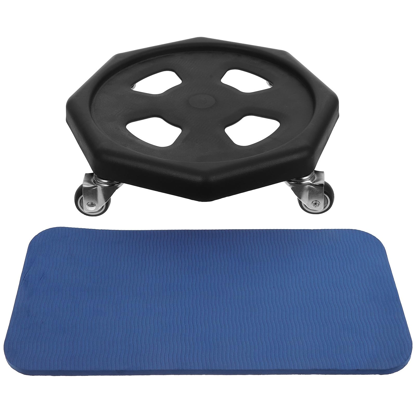 FOMIYES Discos Deslizantes para Ejercicio, Disco de Entrenamiento Abdominal, PP, Negro, con Cojín para Rodillas, para Ejercicios Abdominales en Casa Color Aleatorio