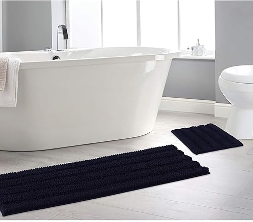 Vista 106 de NICETOWN Tapetes de baño antideslizantes (verde cáscara, 20 x 32 + 17 x 24 pulgadas)