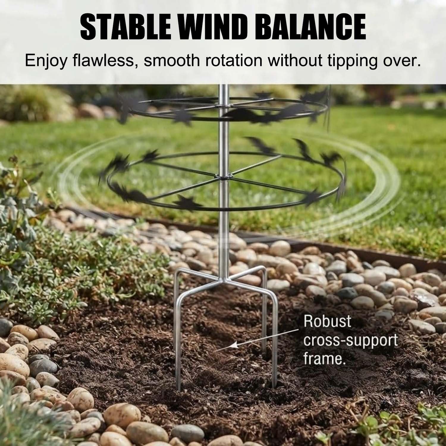 Encantador Molinillo Viento JardíN con Bruja Voladora Y MurciéLago，2 PCS | DecoracióN Halloween Metal Clavar El Suelo,Arte GóTico Exteriores,DecoracióN OtoñAl Para CéSped,Patio O Camino