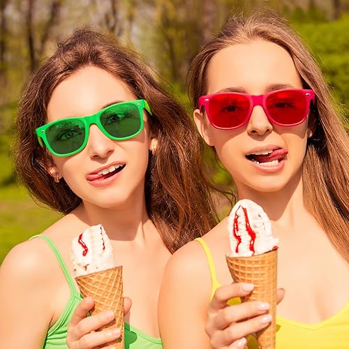 Vista 84 de Suministros para regalos de fiesta de colores neón Paquete de 8 gafas de sol unisex Varios