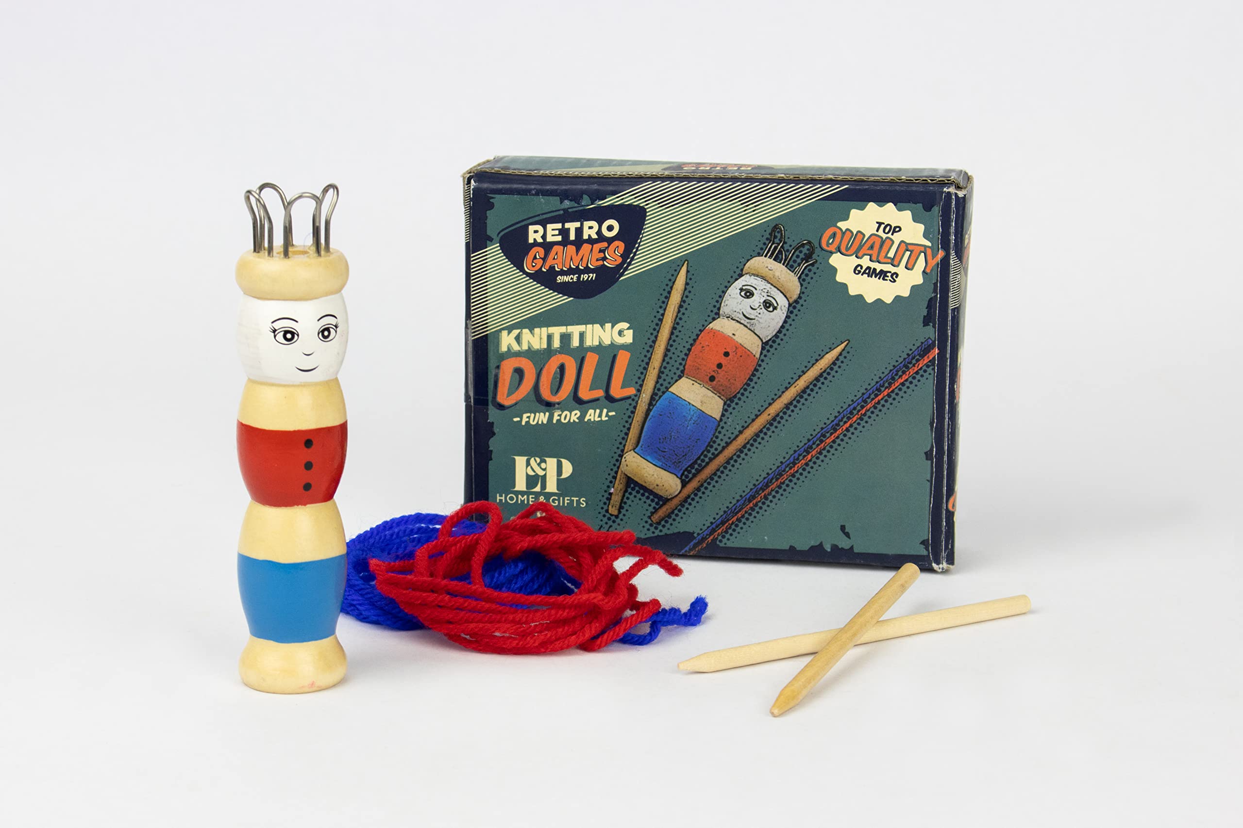 Wooden Knitting Nancy Doll