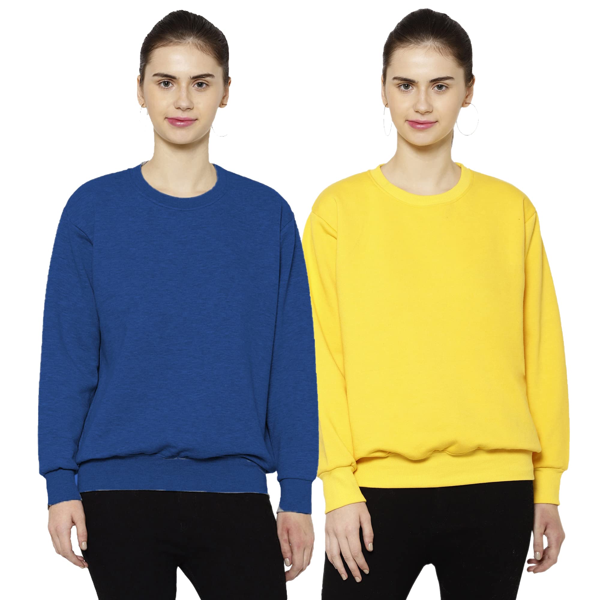 mack jonney Fleece Round Neck Sweatshirt for Women (Pack of 2)-SW_RN_BLU_Sky_002-P-picture-10