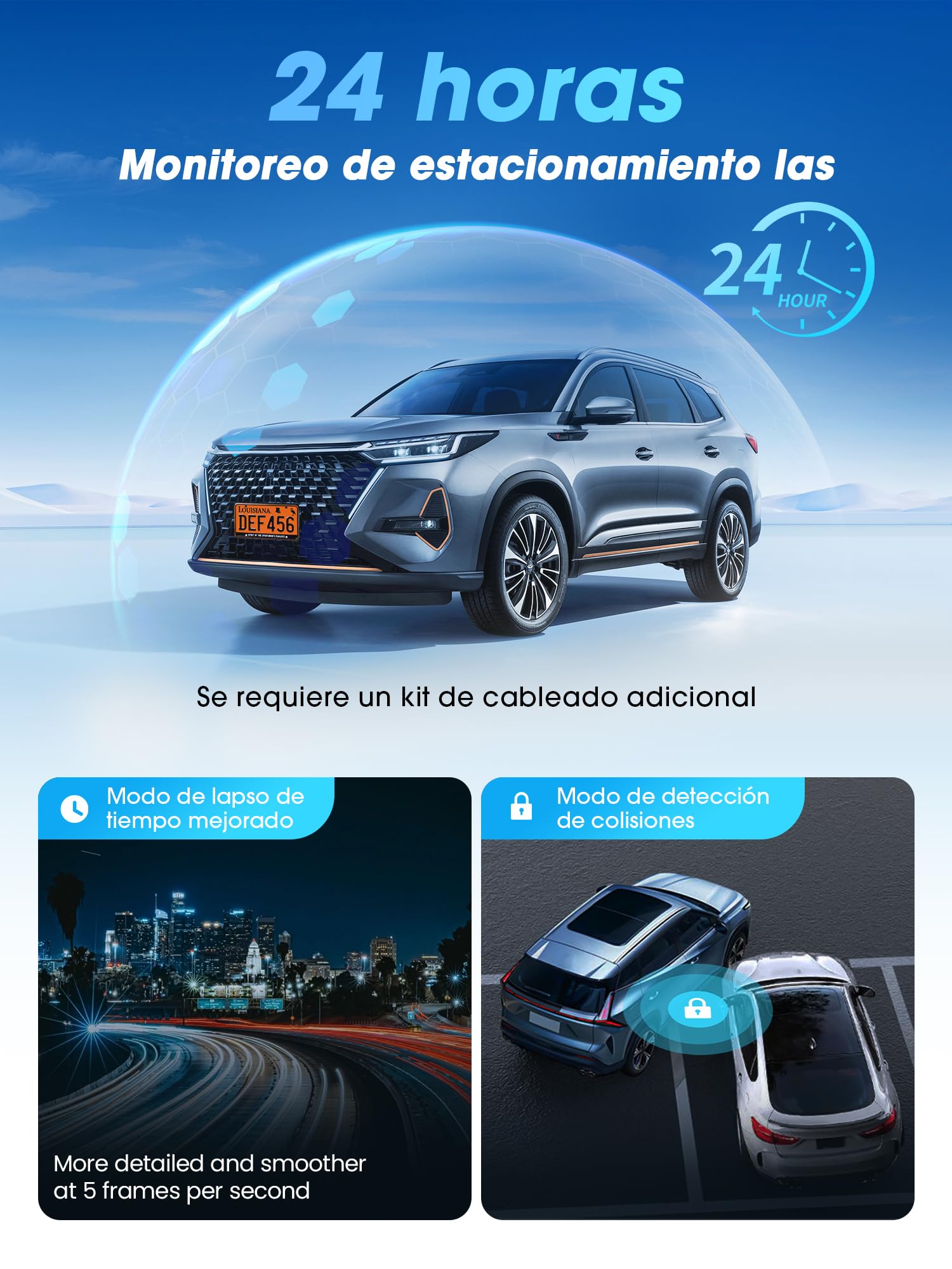 DDPAI Z60 Pro Dashcam 4K, Dual STARVIS 2 IMX678 60FPS, Visión Nocturna AI ISP, 4G LTE Dash CAM, WiFi 6 5GHz GPS, Modo Aparcamiento 24h, Pantalla IPS 3", Sensor G, grabación en Bucle
