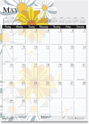 Miniatura 4 de House of Doolittle Calendario mensual de pared 2024, flores silvestres, 12 x 16.5 pulgadas, enero a diciembre (HOD3462-24)