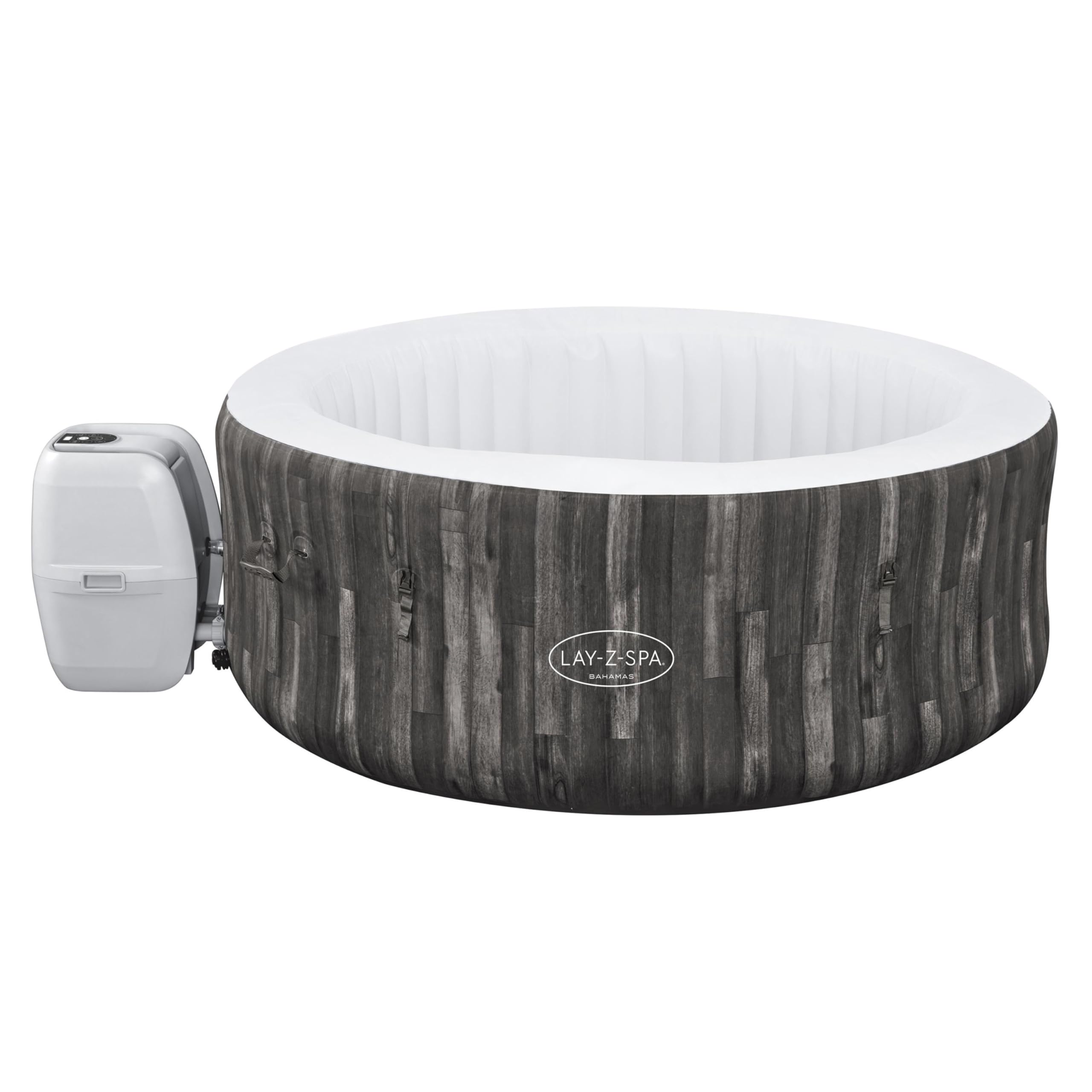 Spa Gonflable Rond Lay-Z-Spa® Bahamas Airjet™ Motif Bois 2 à 4 Personnes, 180 x 66 cm