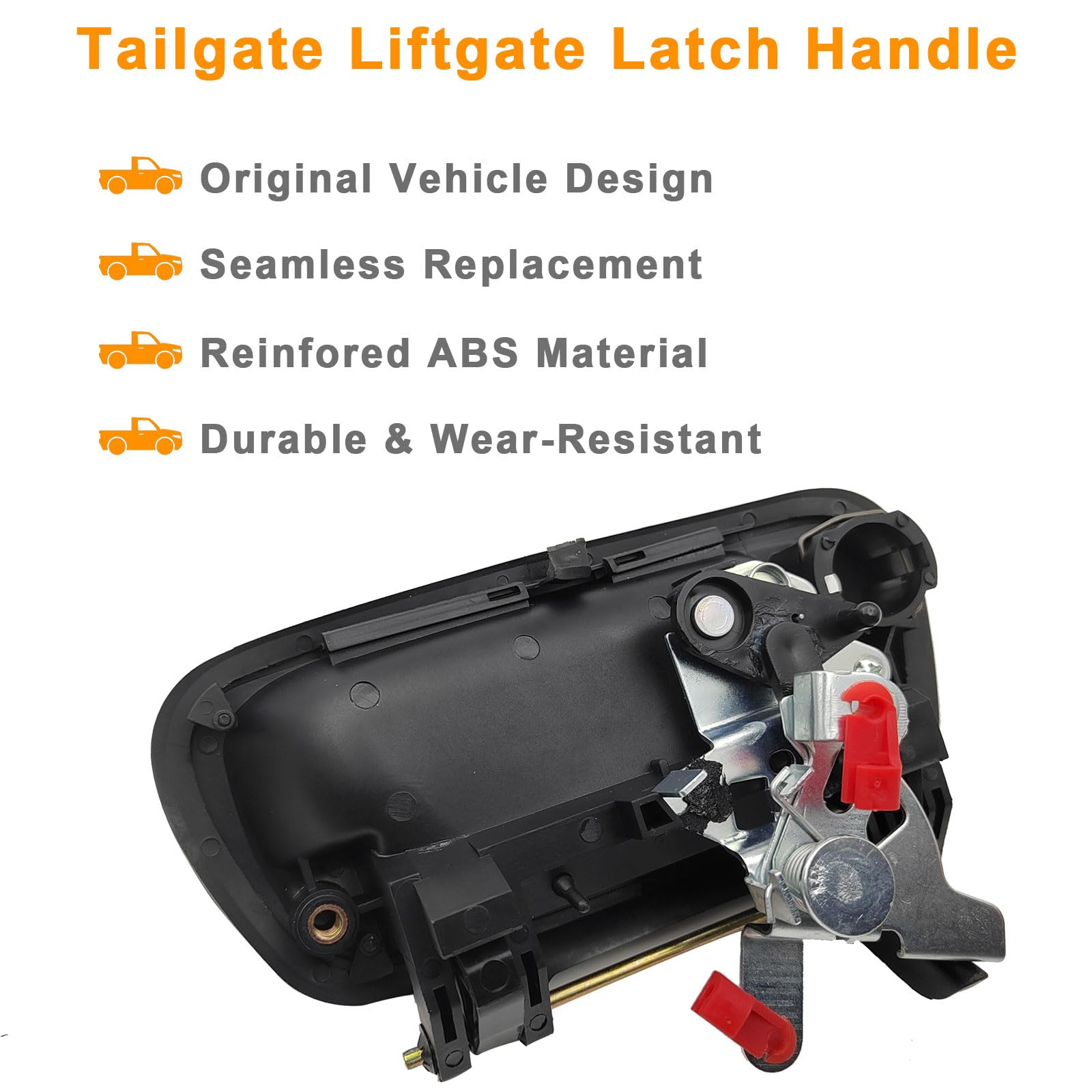 XEMRVGU Manija De Puerta Trasera Negra Lisa Para