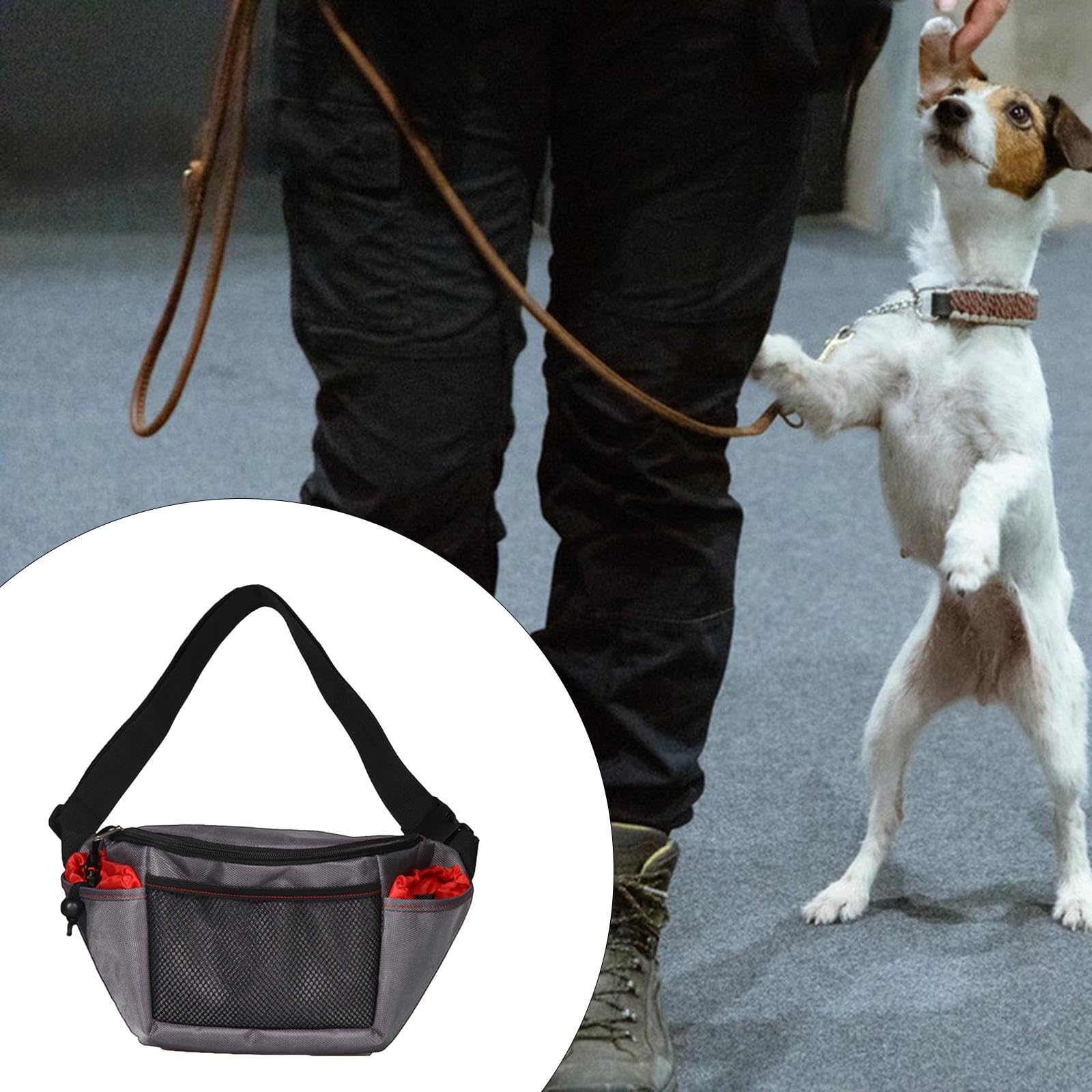 jojomis Pochette à friandises réglable pour chiens de petite, moyenne et grande taille – Sac de dressage mains libres avec poche spacieuse pour promener les jouets et les friandises