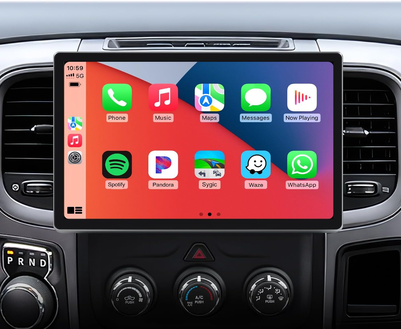 11.5 inch Car Stereo Radio for Dodge Ram Pickup 1500 2500 3500 2013 2014 2015 2016 2017 2018 with Wireless carplay/Android auto/Touchscreen/GPS Navigation/HD Backup Camera