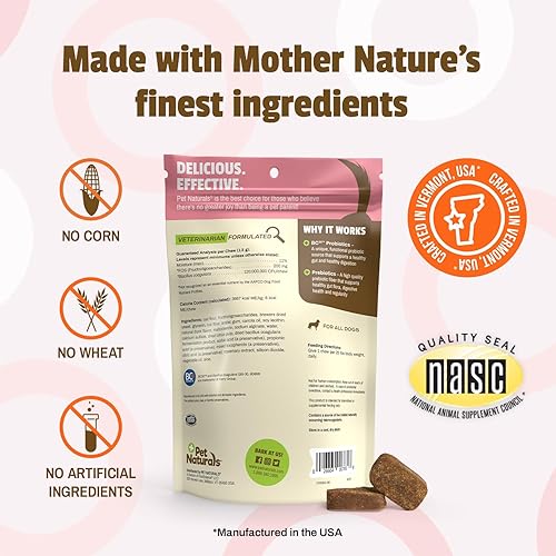 Miniatura 6 de Pet Naturals Suplemento diario probiótico y prebiótico masticable para perros  Suplemento de apoyo digestivo e inmunológico recomendado por