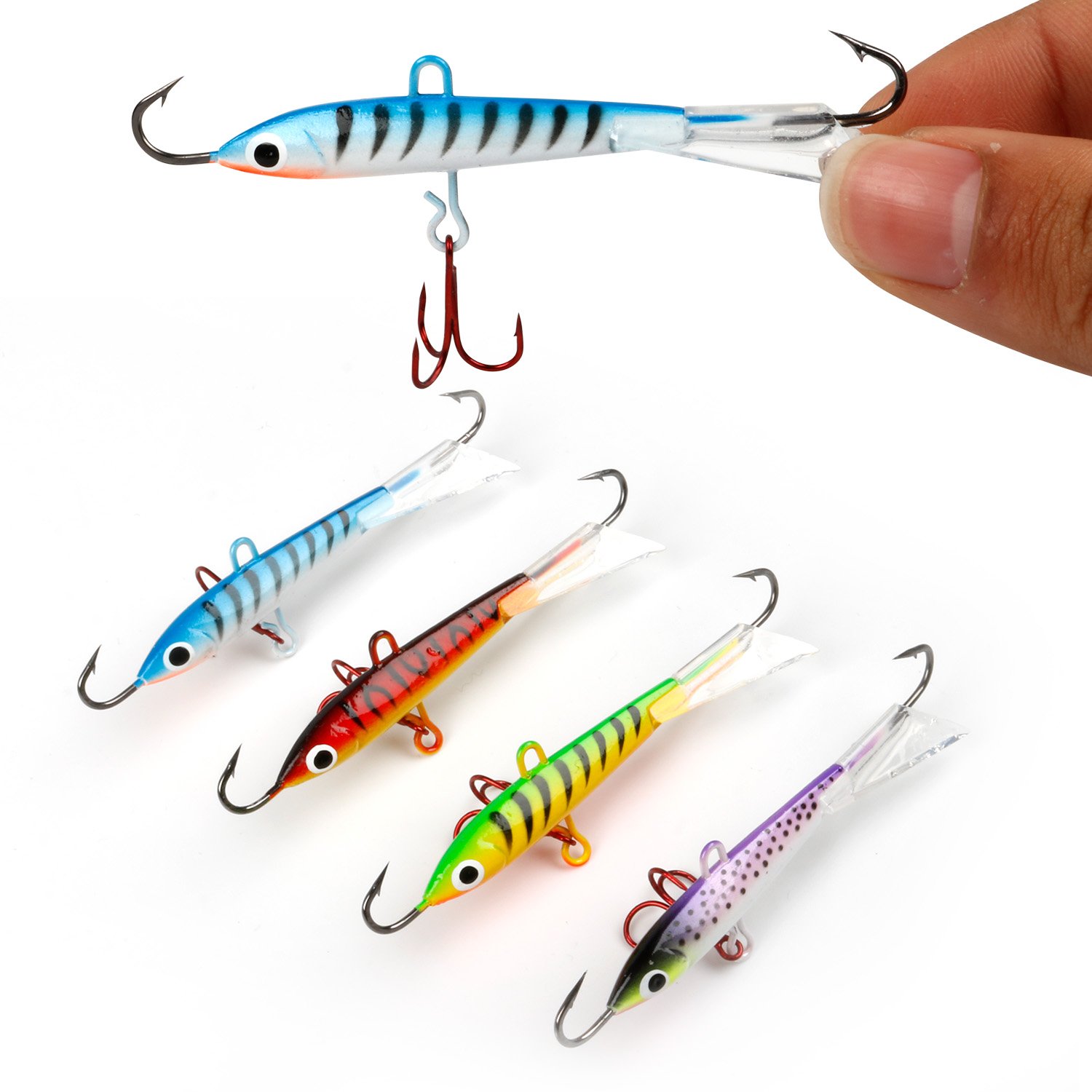 Amazon.com : Sougayilang Ice Fishing Lures with 3 Sharp Hooks Winter Lifelike Fishing Baits Ice Jigging Lures Kit for Bass Walleye (4 Pcs,4 Colors) : Sports & Outdoors Amazon.com : Sougayilang Ice Fishing Lures with 3 Sharp Hooks Winter Lifelike Fishing Baits Ice Jigging Lures Kit for Bass Walleye (4 Pcs,4 Colors) : Sports & Outdoors