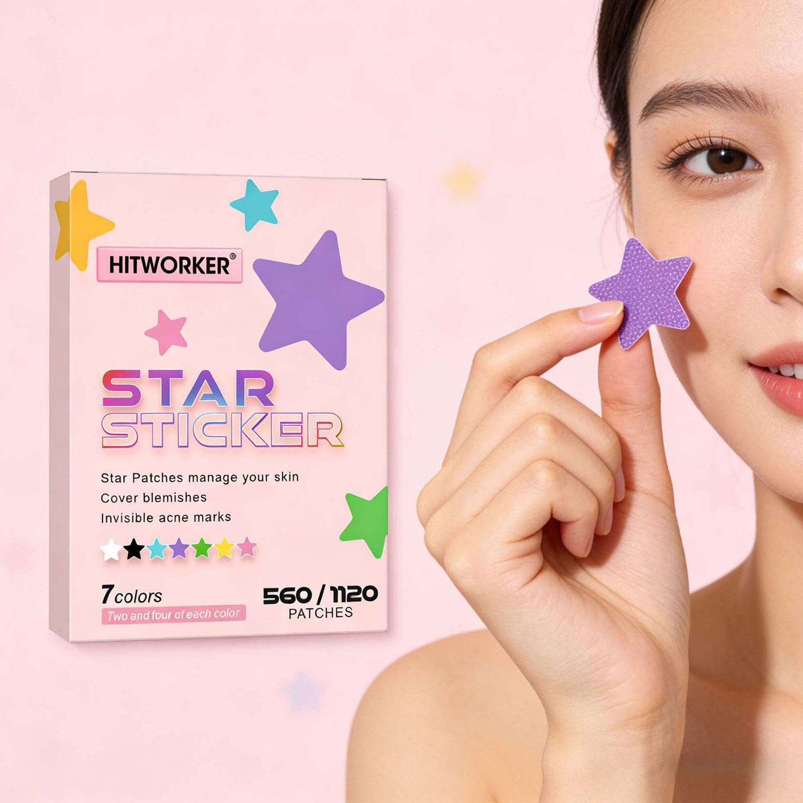 Pimple Patches Gifts Early Stage Zits for Women Men Gentle Treat Star Shaped 1120 Piece-image-31