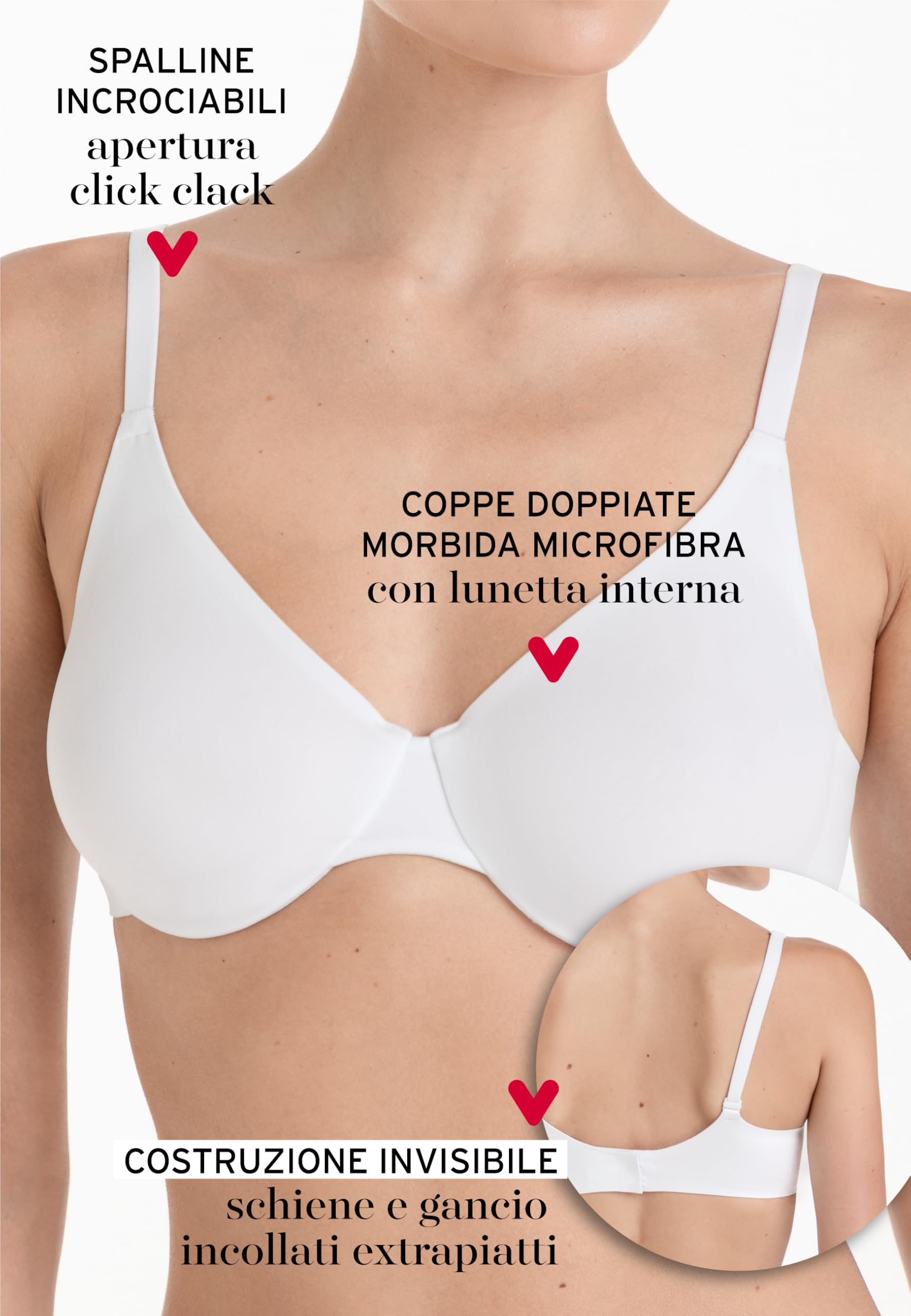 Lovable Reggiseno con Ferretto, Coppe Preformate Non Imbottite in Microfibra | Lifting Comfort E Invisibilità |Invisible Essence Reggiseno Donna