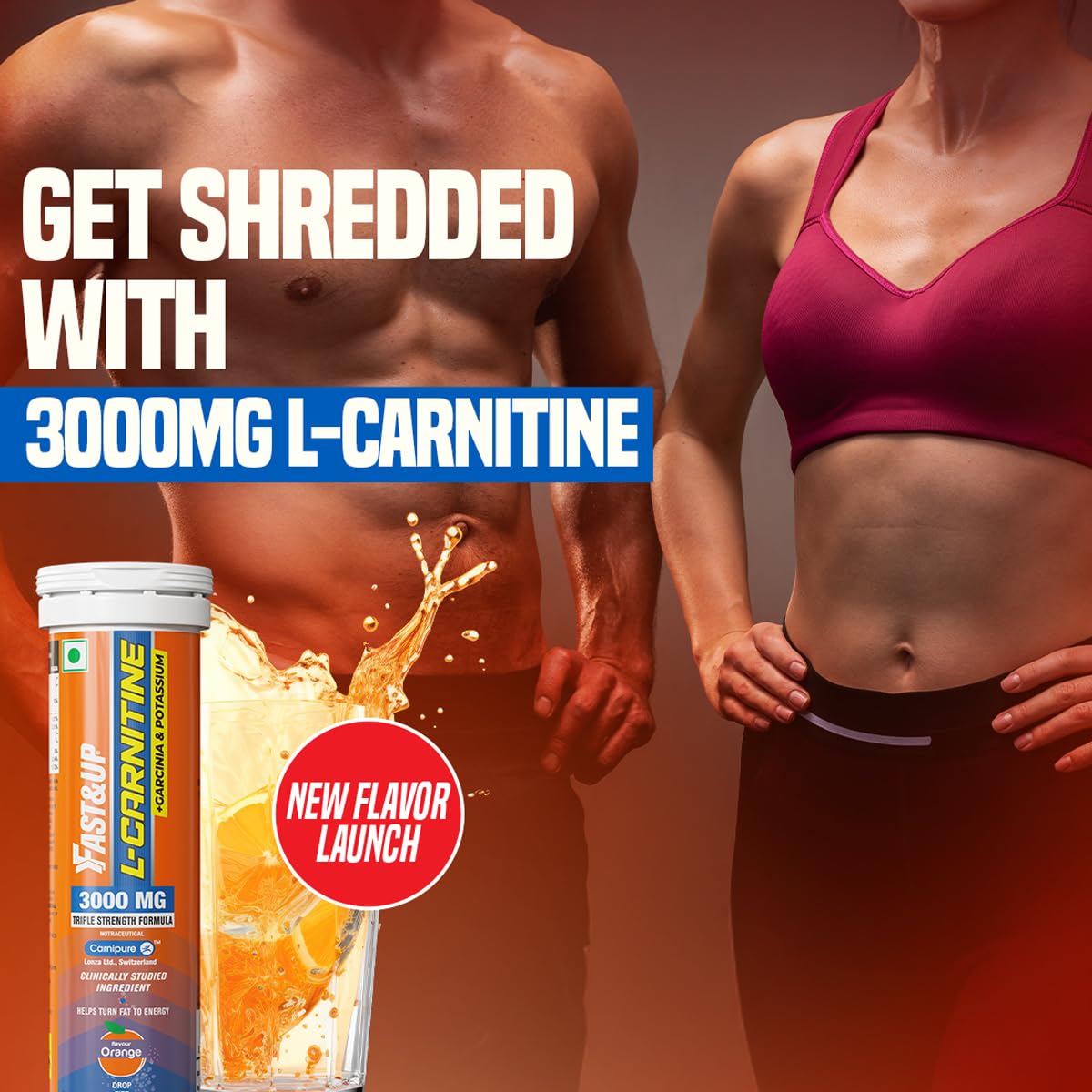 l carnitine for bloating Fast&Up L Carnitine 3000mg Effervescent Tablets