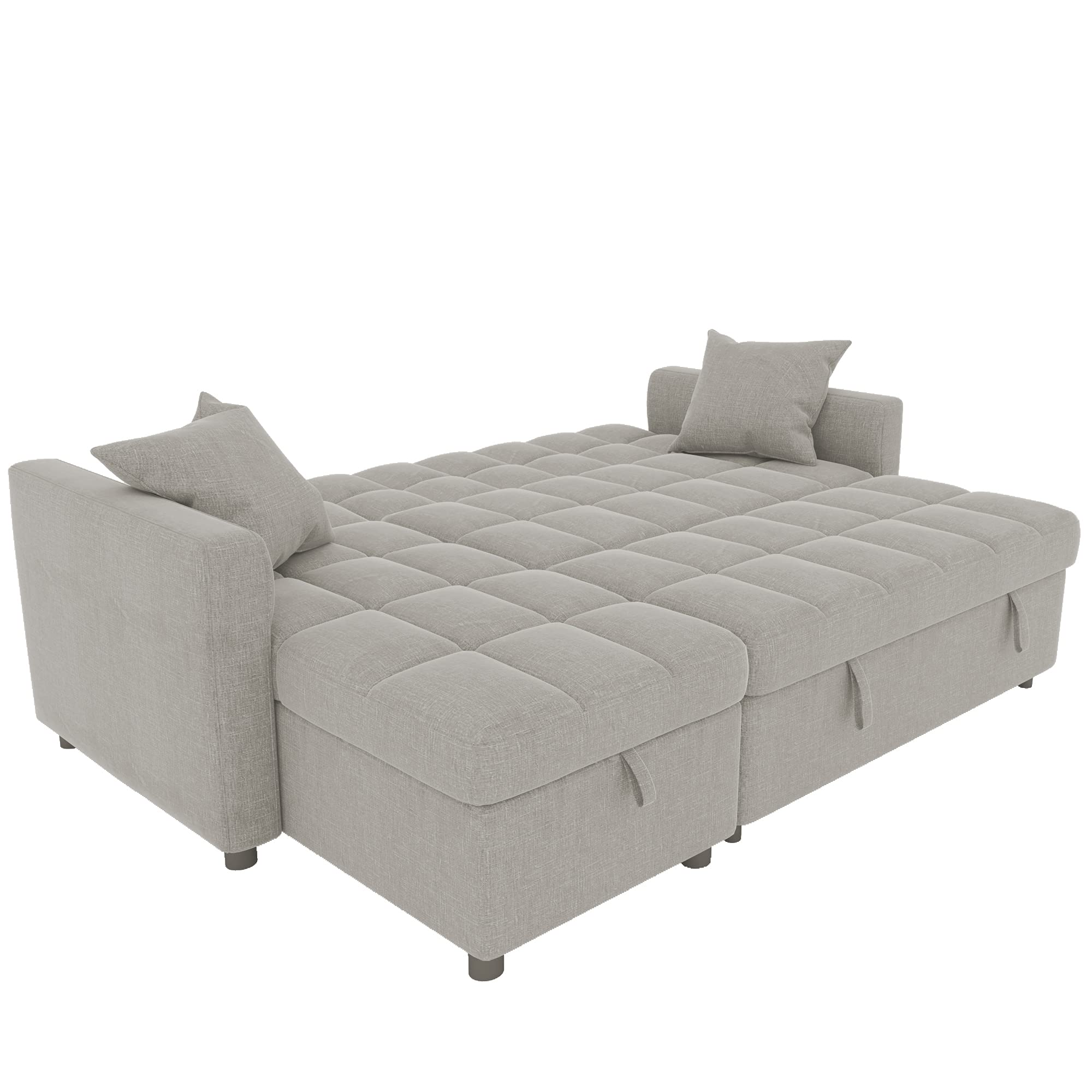MGH Reversible Sectional Sofa Sleeper, 82'' Wide Sectional Sofa Couch