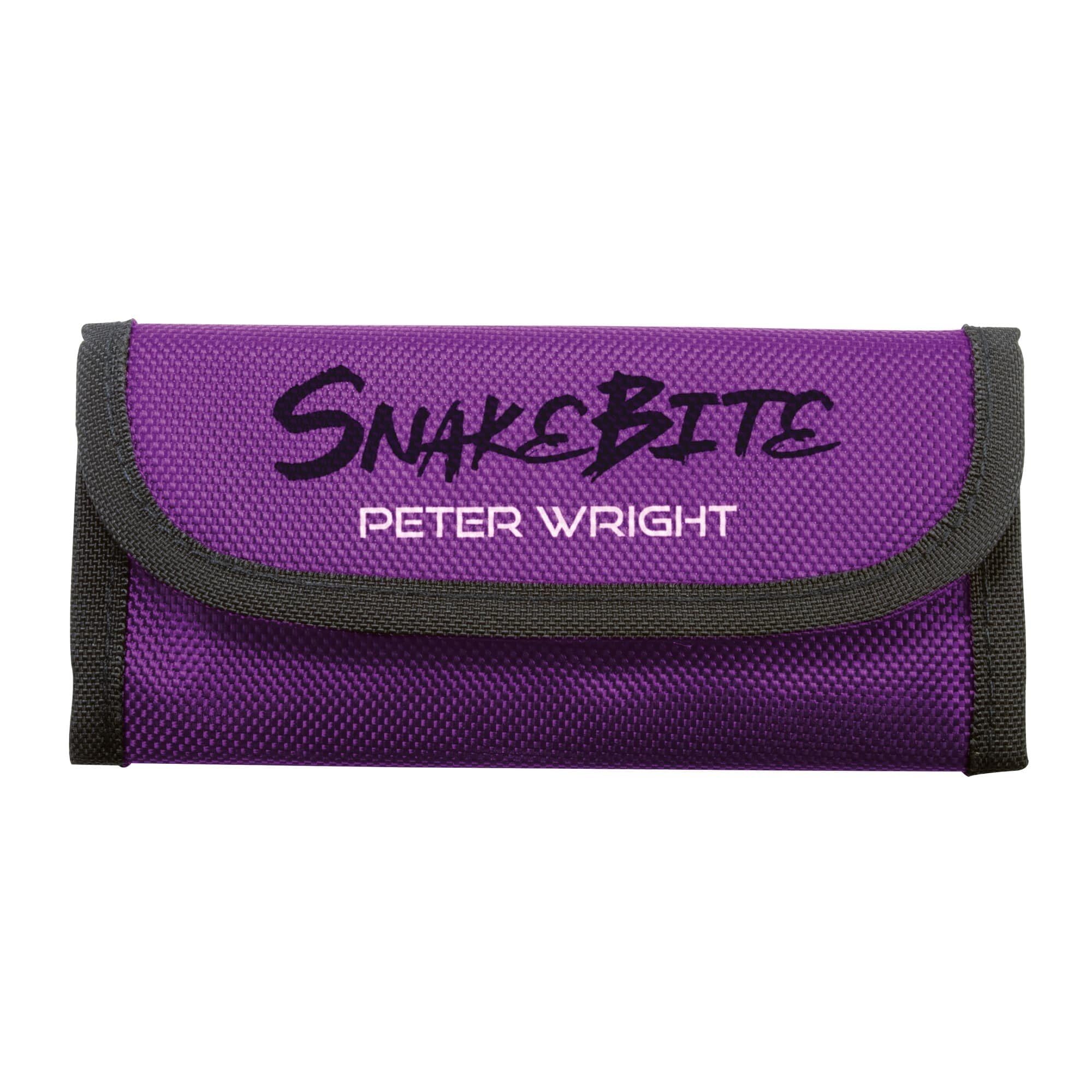 RED DRAGONPeter Wright Snakebite Tri-fold Darts Case - Black and Purple