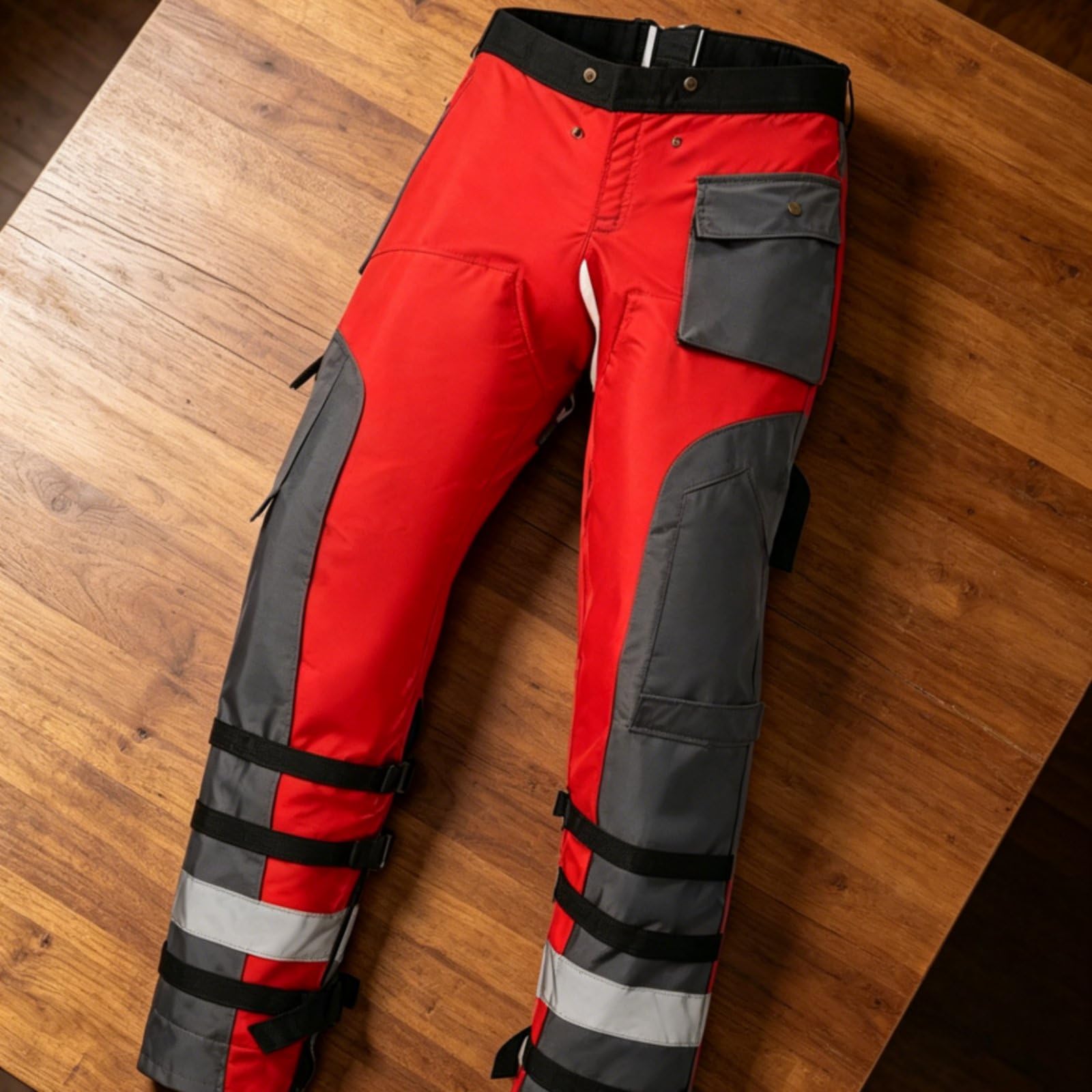Pantaloni Antitaglio Motosega Pantaloni Protettivi Ghette da Lavoro Gambali da Taglio Apron con Strati Schermati E Elevata Visibilità in Fibre