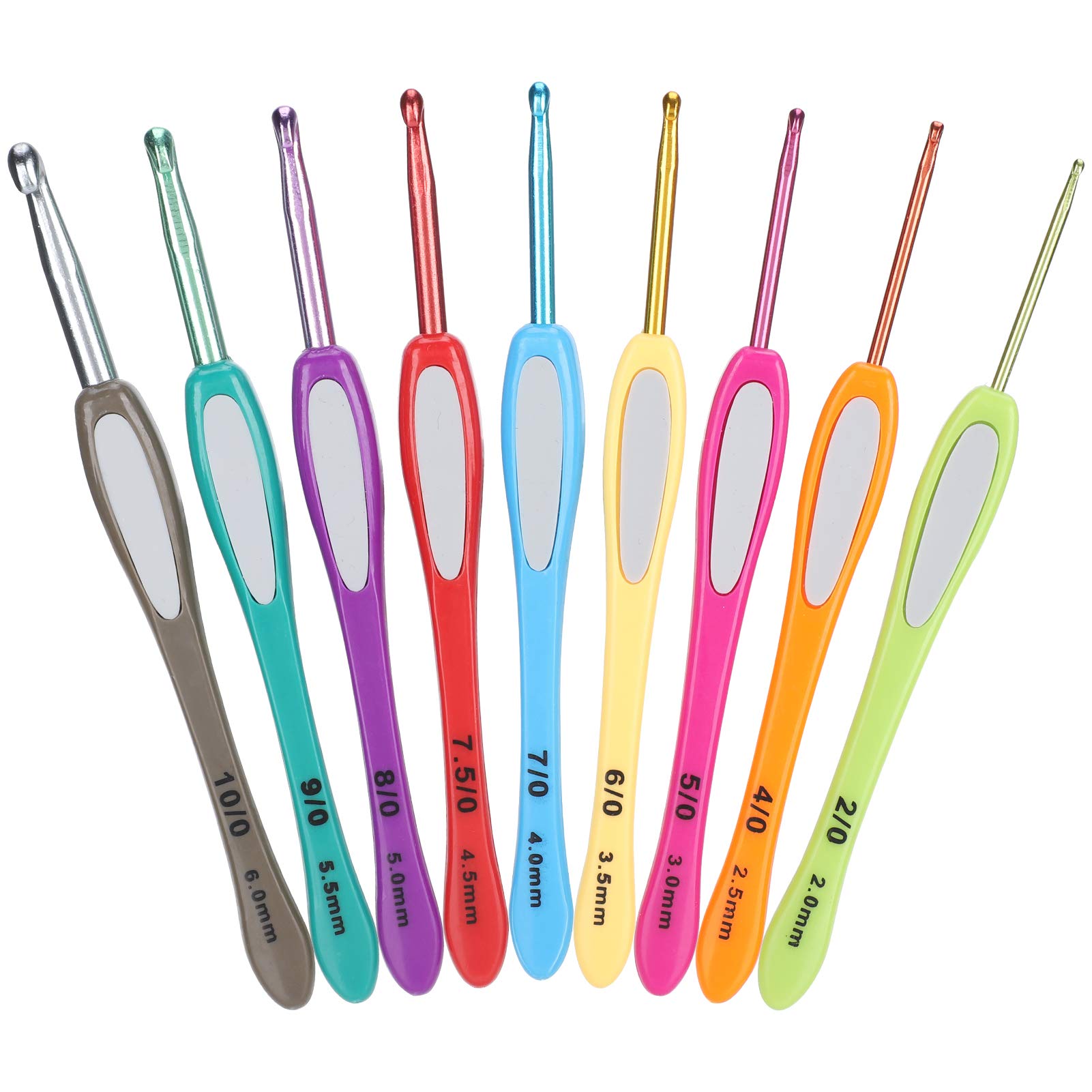 Liyeehao Knitting Needles, 9Pcs Crochet Hook Set Crochet Hooks Set, Craft Sewing for Knitting Yarn