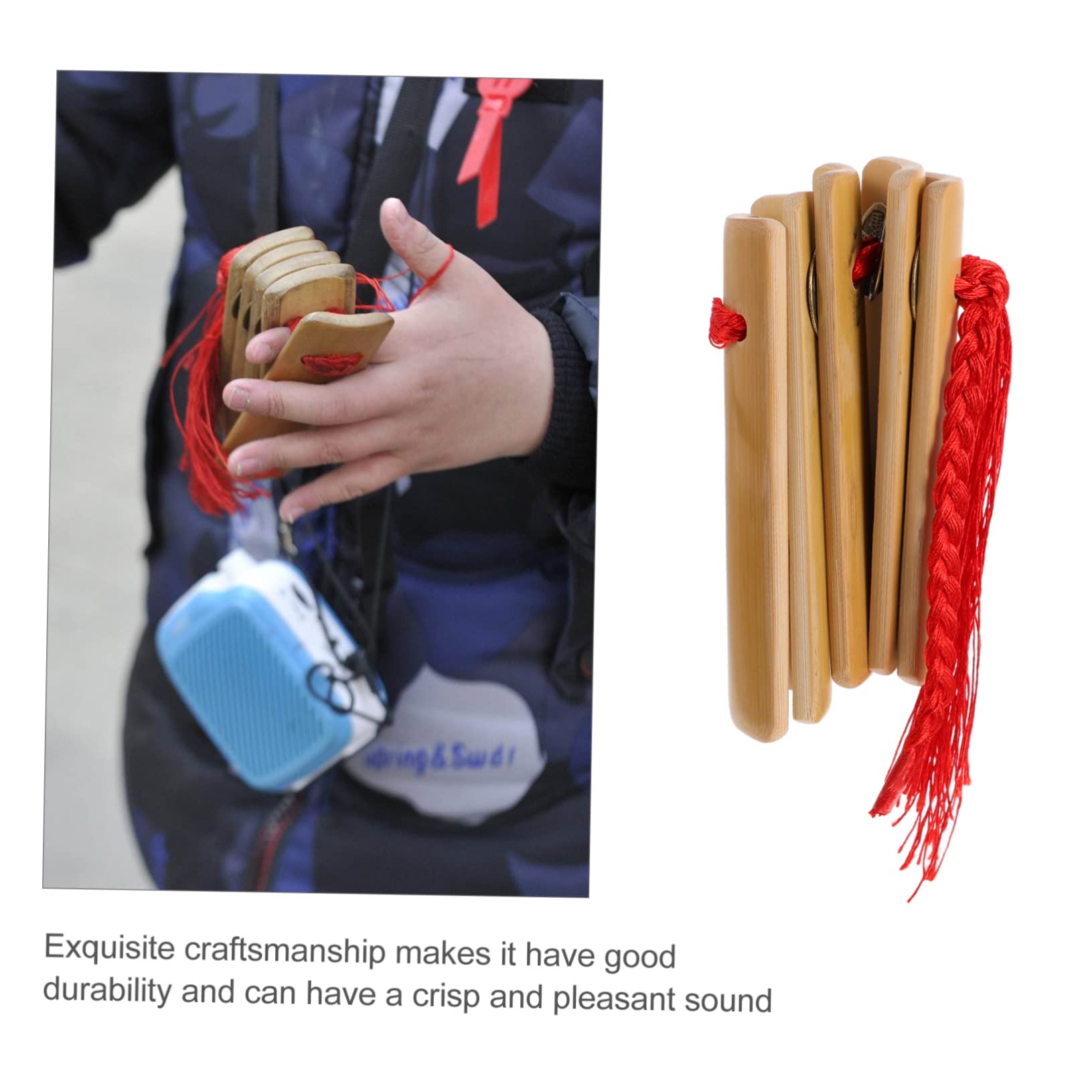 BESPORTBLE Traditional Chinese Kuaiban Instrument Allegro Castanets Vibraslap Musical Instrument Accessory