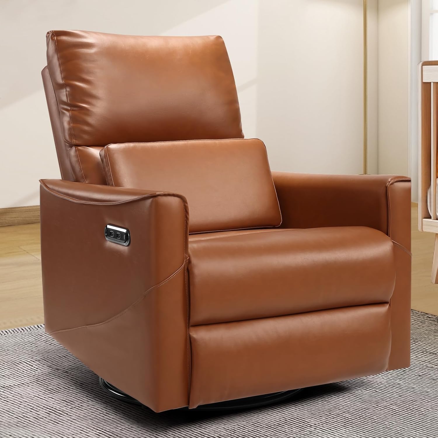 BedsPick Power Recliner Chair Swivel Glider, Upholstered