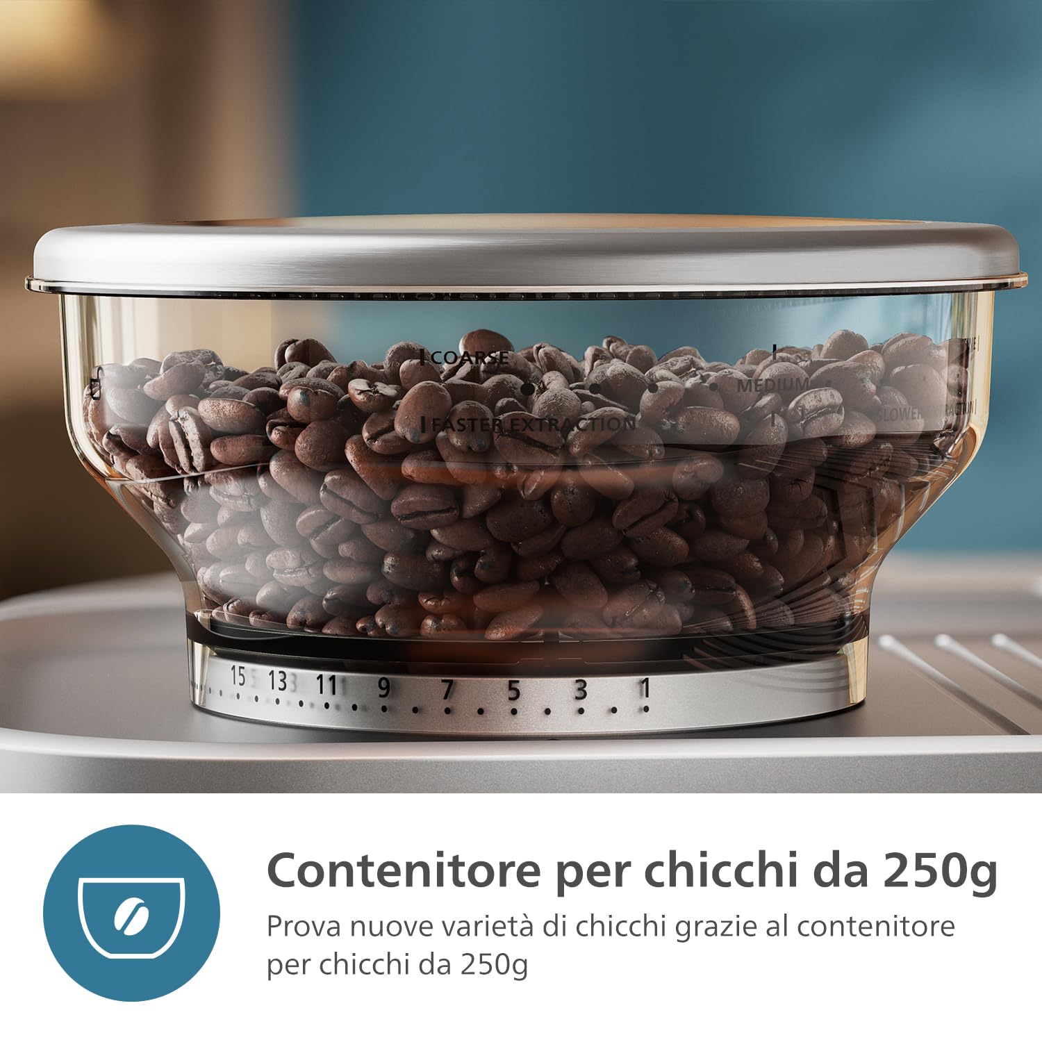 Philips Macchina per espresso semi-automatica Barista Brew - Guida Intuitiva, Pressino Calibrato, Design Elegante, Contenitore per Chicchi 250 g, metallo Argento (PSA3218/01)